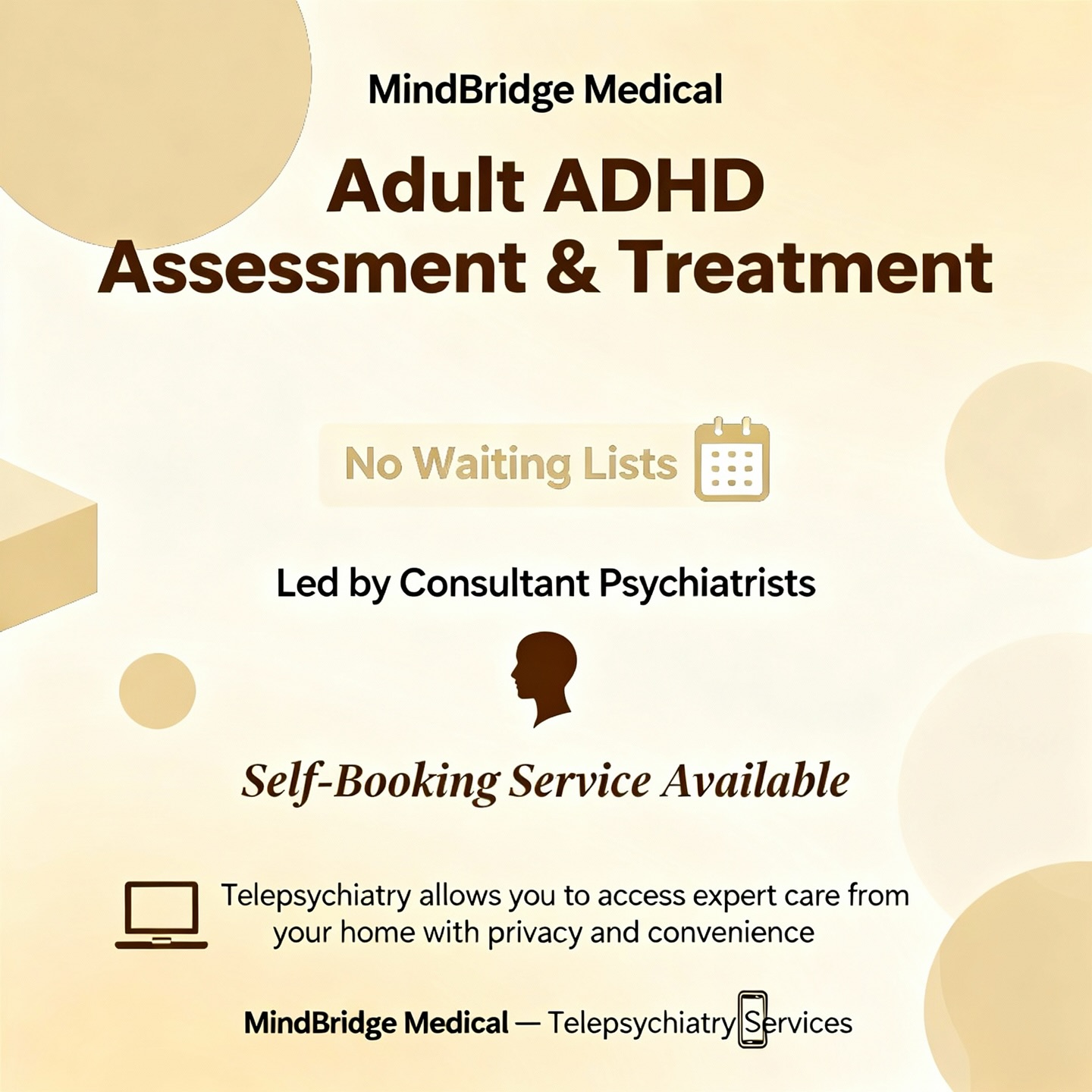 Mindbridge Medical Facebook ad: ADHD Assessment MindBridge Medical Ltd | Connect for…