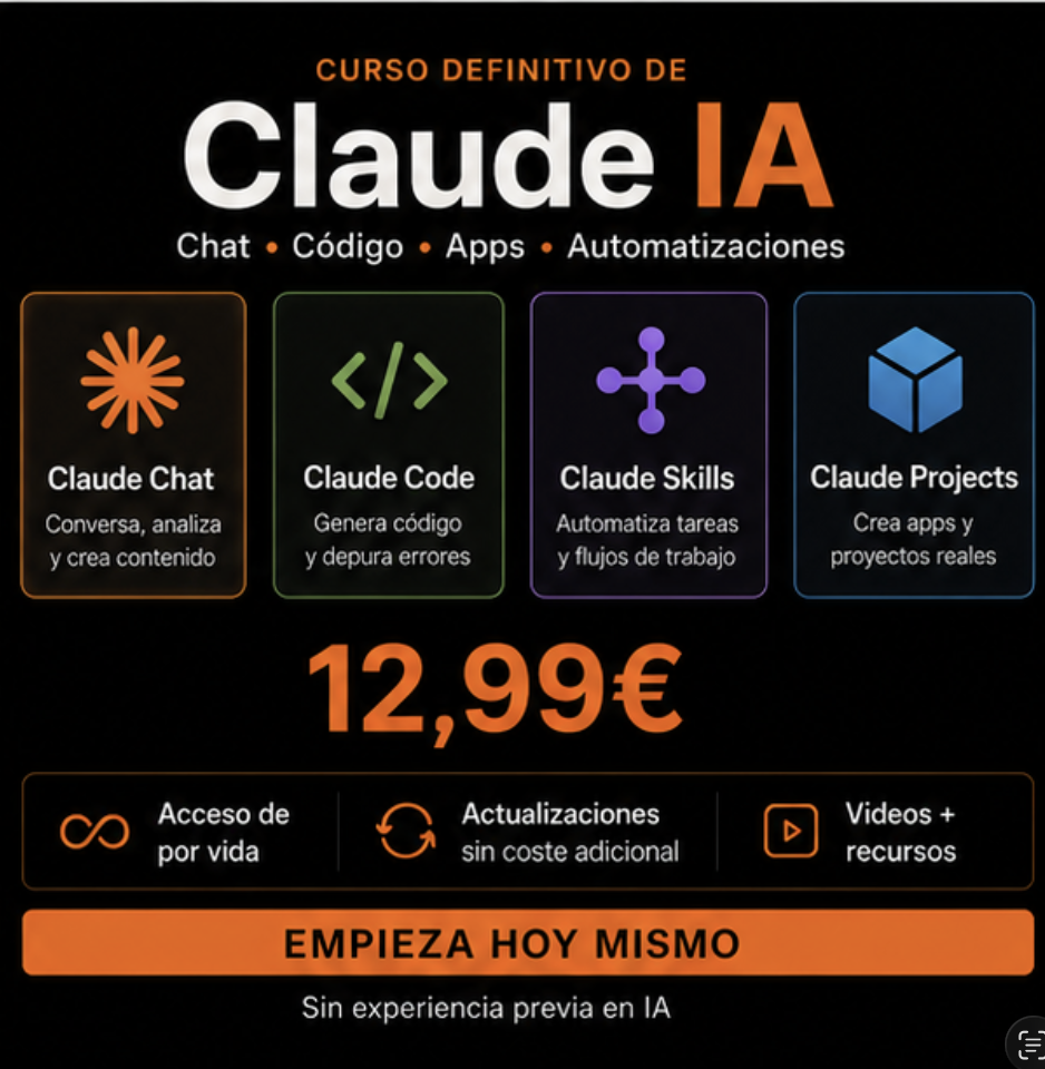 GrowthLabs360 - MarketingconLaurita Facebook ad: Domina Claude: De Cero a Cien por solo 12,99€