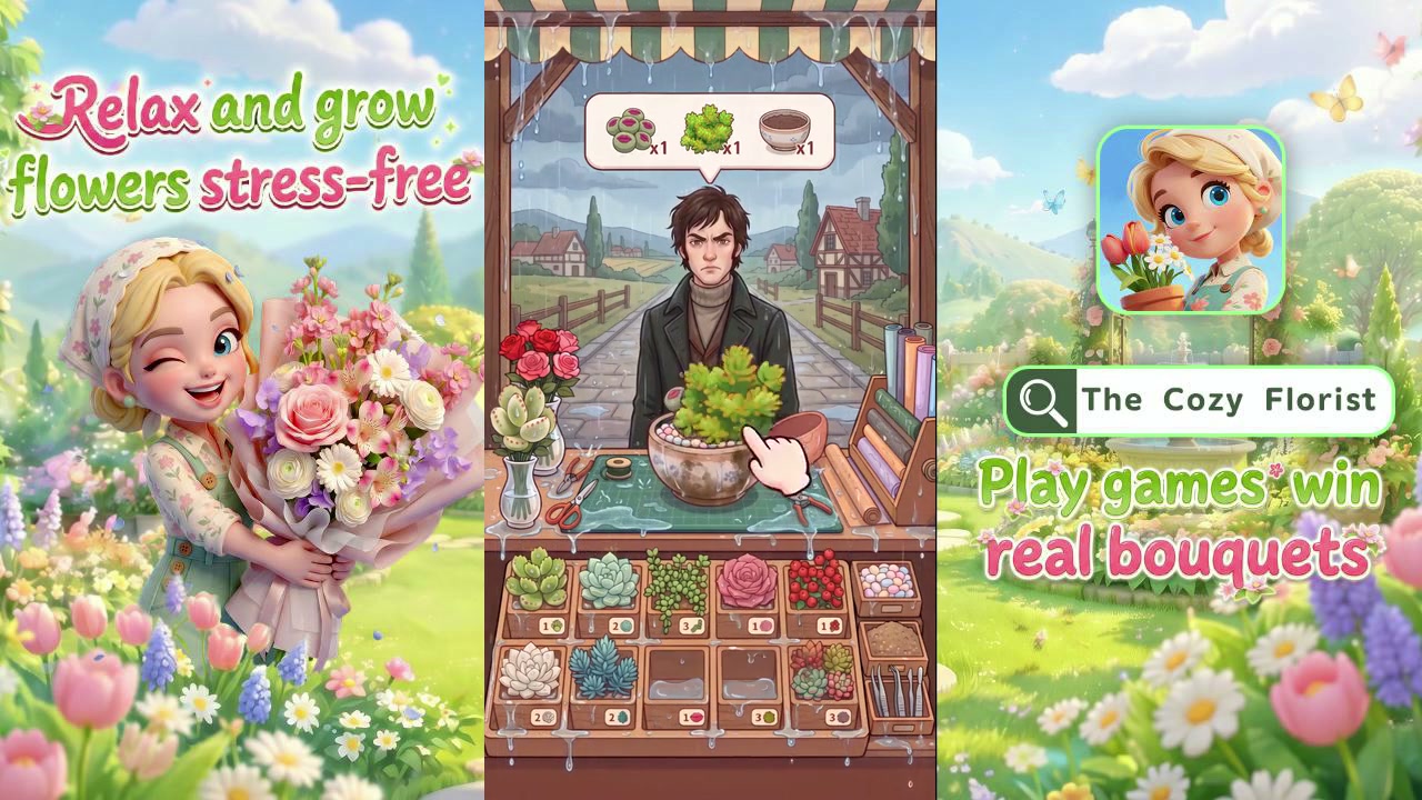 The Cozy Florist Facebook ad: The world's most popular simulation management mobile game