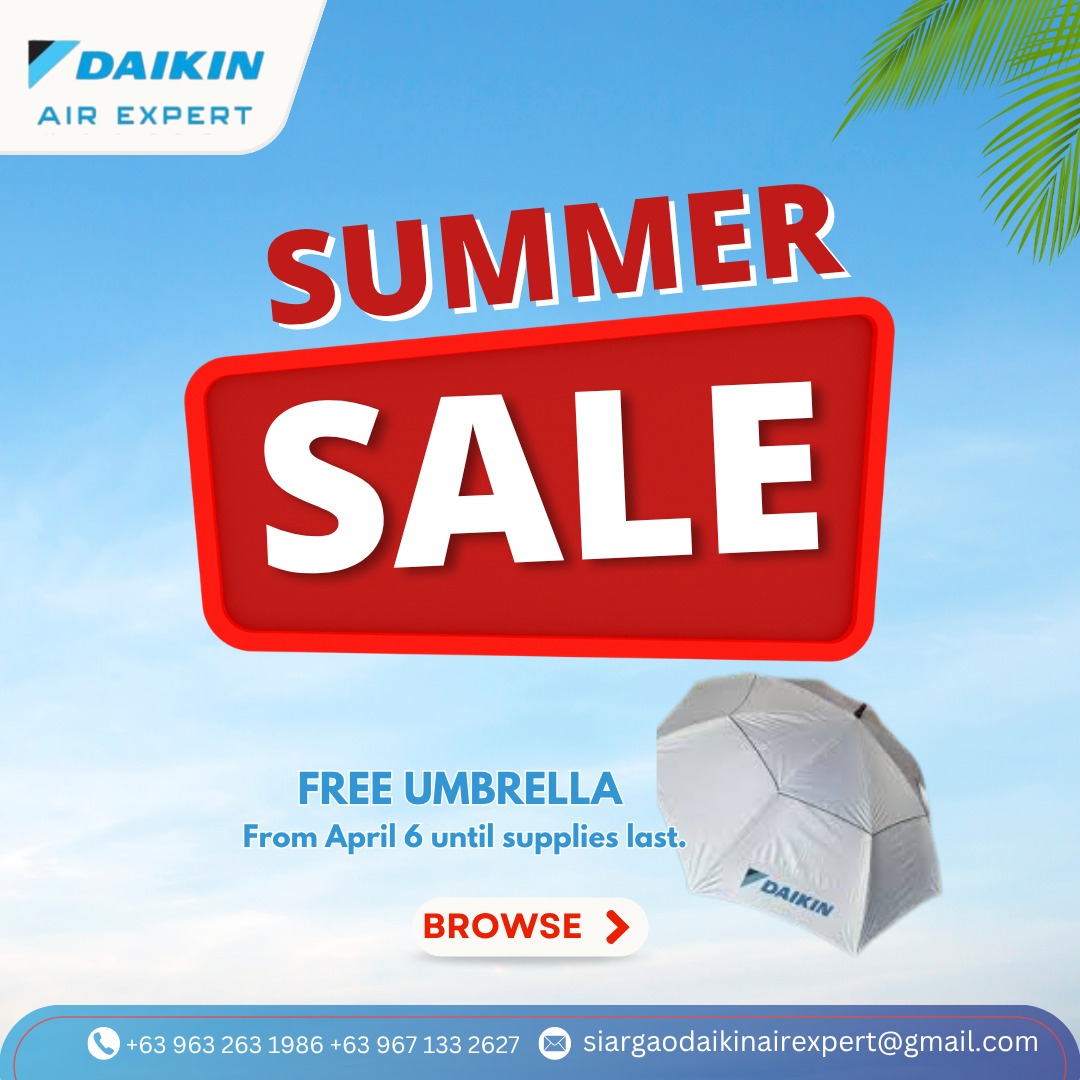 Siargao Daikin Air Expert Facebook ad: Beat the Siargao heat with Daikin comfort!