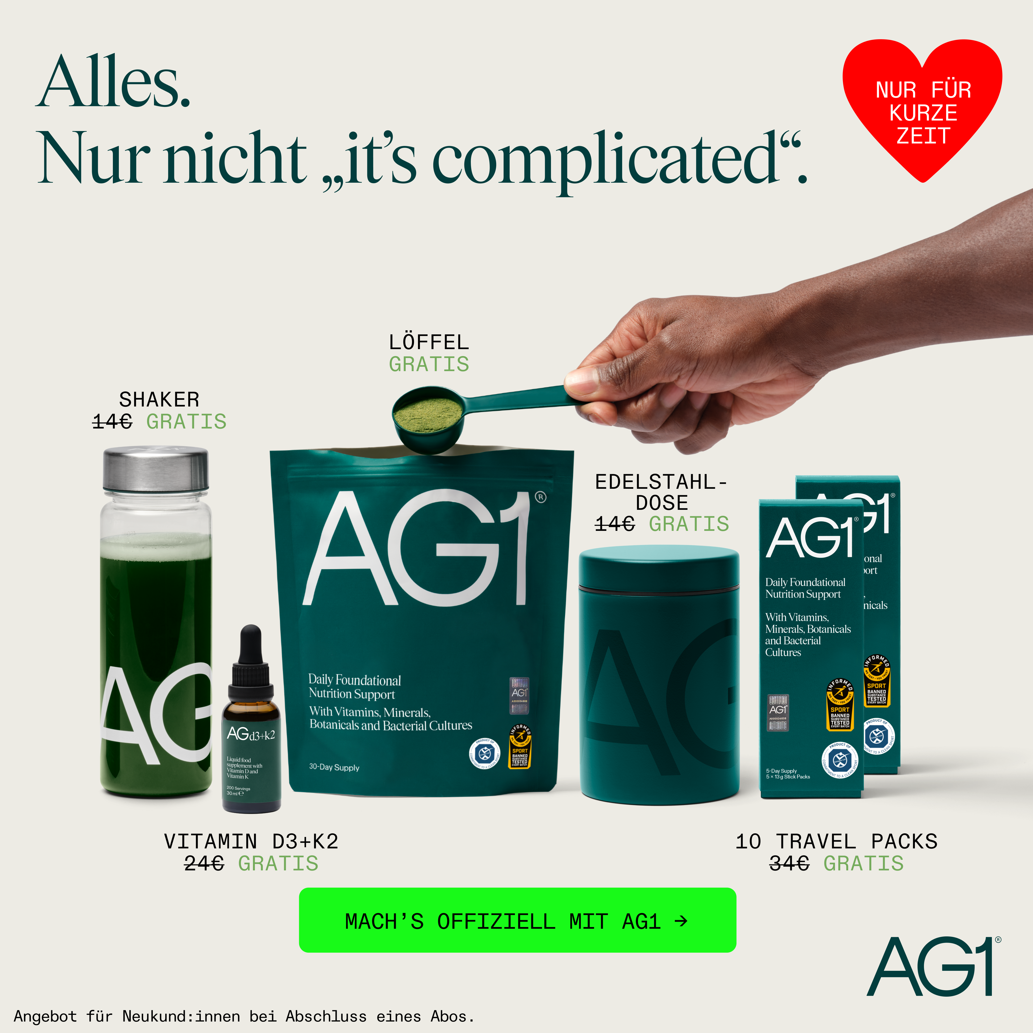 AG1 Deutschland Facebook ad