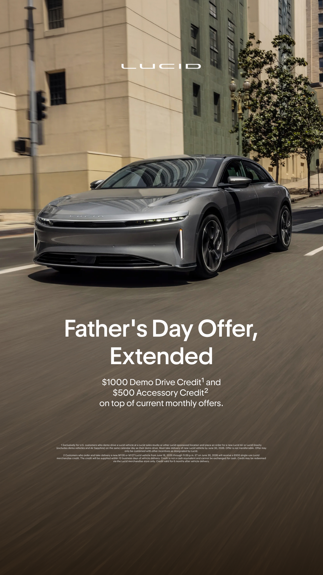 Lucid Motors Facebook ad