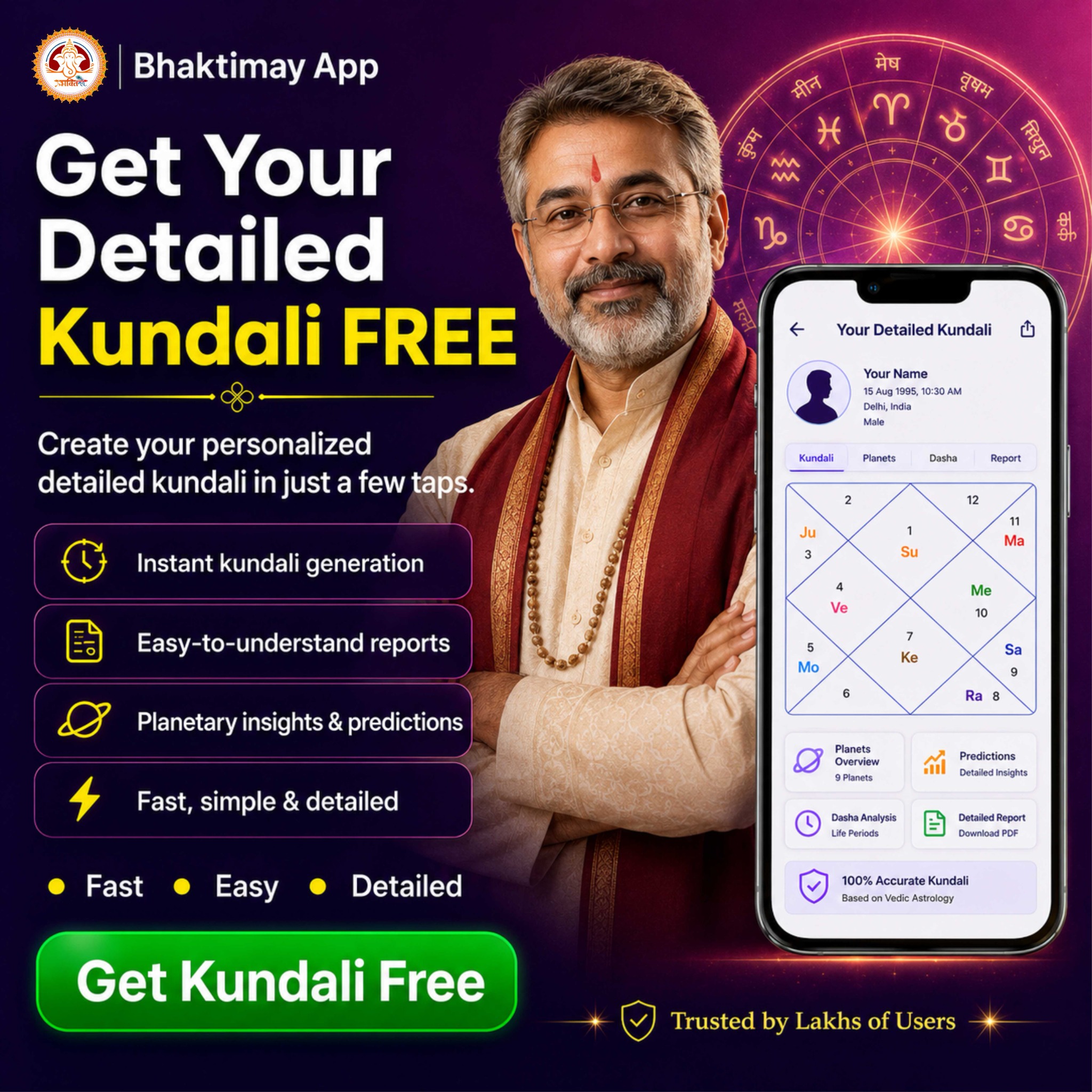 Bhaktimay Facebook ad: Get your FREE Janam Kundali instantly with the…