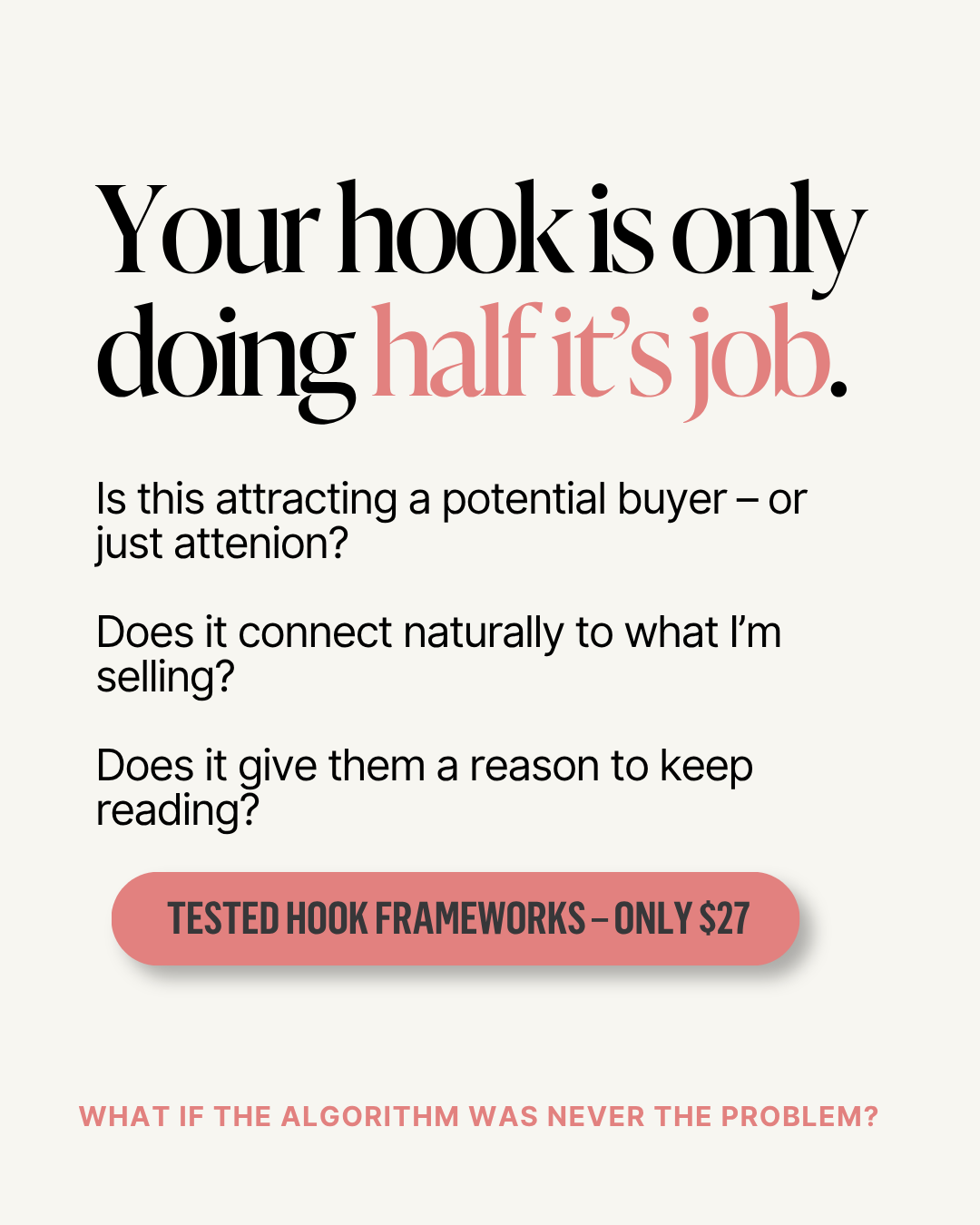 Marie Forleo Facebook ad: Make more sales with strong hooks!
