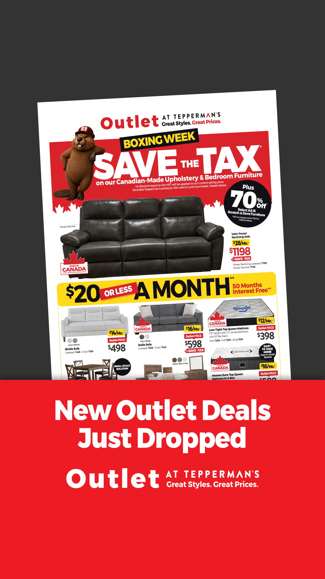 Tepperman's Facebook ad