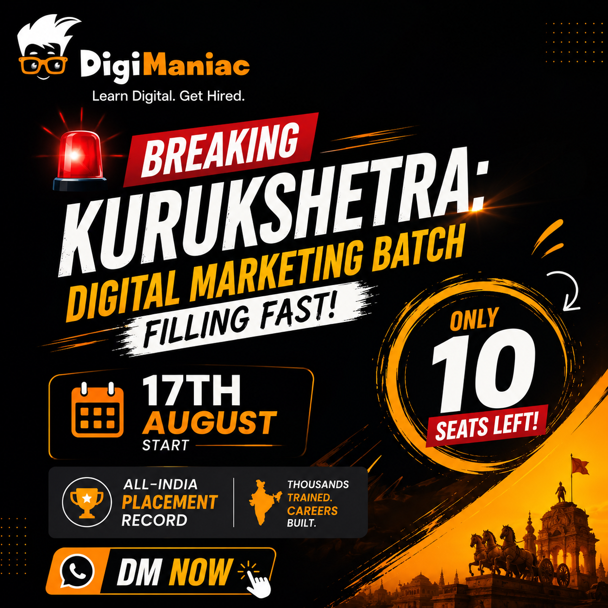 Digi Maniac Facebook ad: Get Fees Details