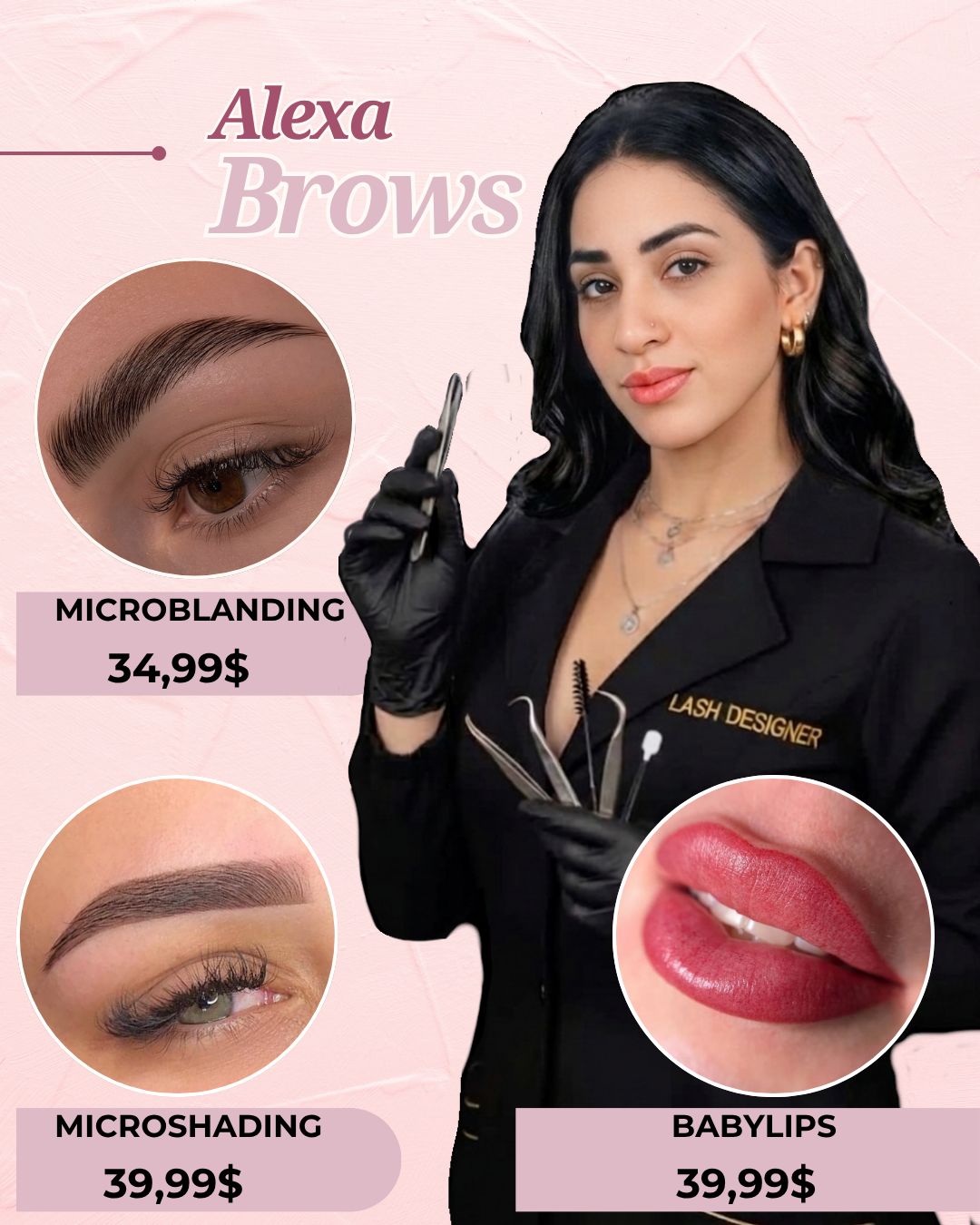 Alexa Brows Make Up Facebook ad: Agenda tu cita ahora