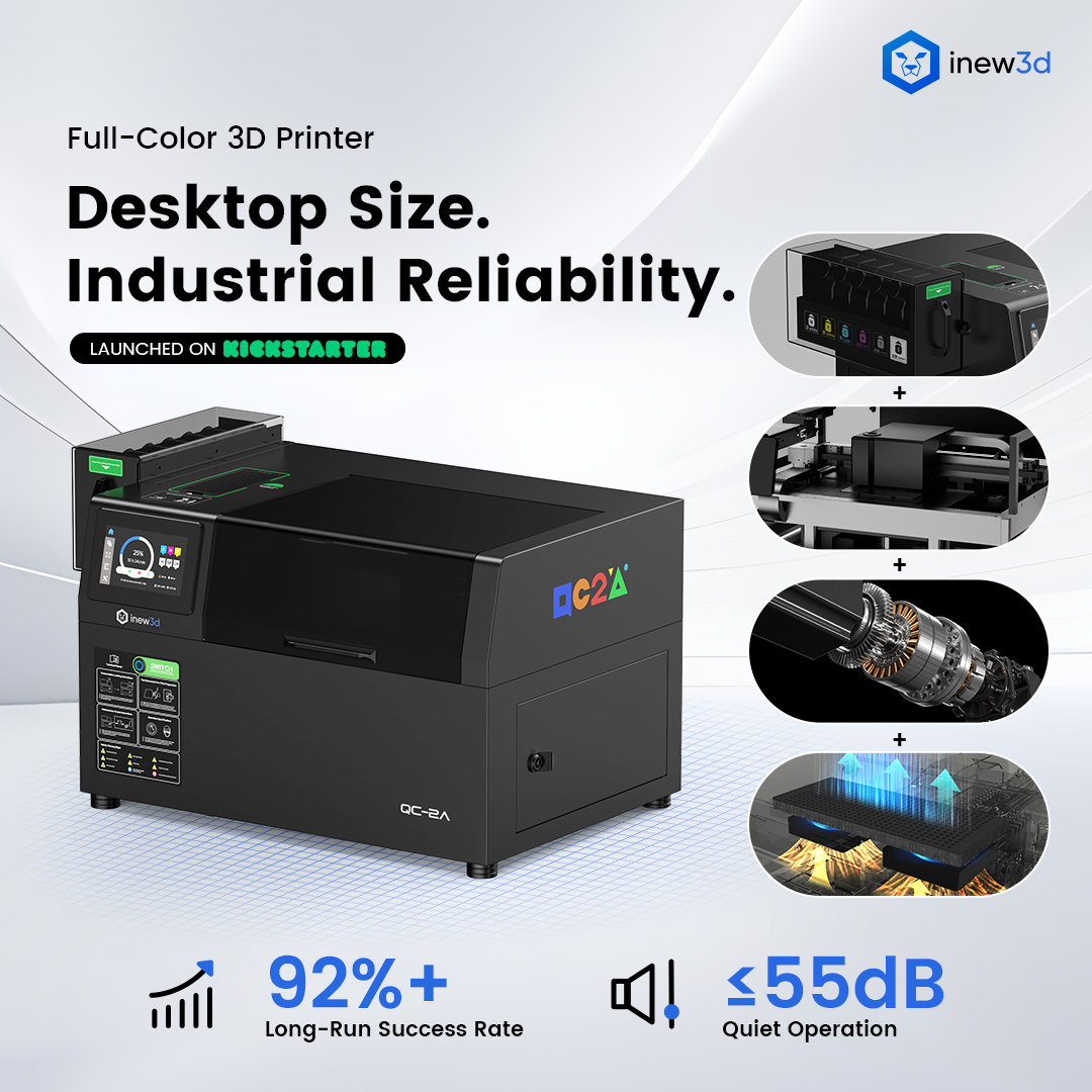 Inew3d Facebook ad: Now live on Kickstarter Back now and save 28%.