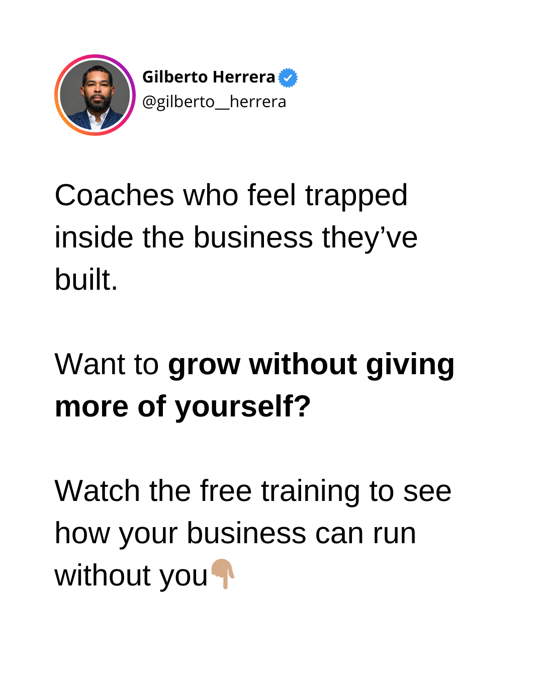 Gilberto Herrera Facebook ad