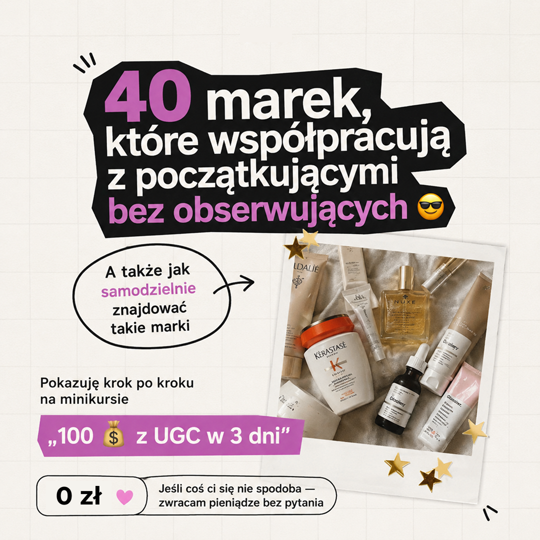 Weronika Uszko Facebook ad: 3-dniowy mini-kurs online o UGC
