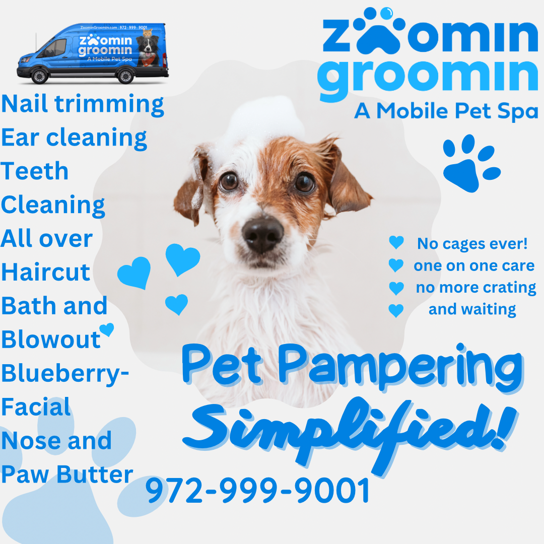 Zoomin Groomin - Mesquite South Garland, TX Facebook ad: Chat in Messenger