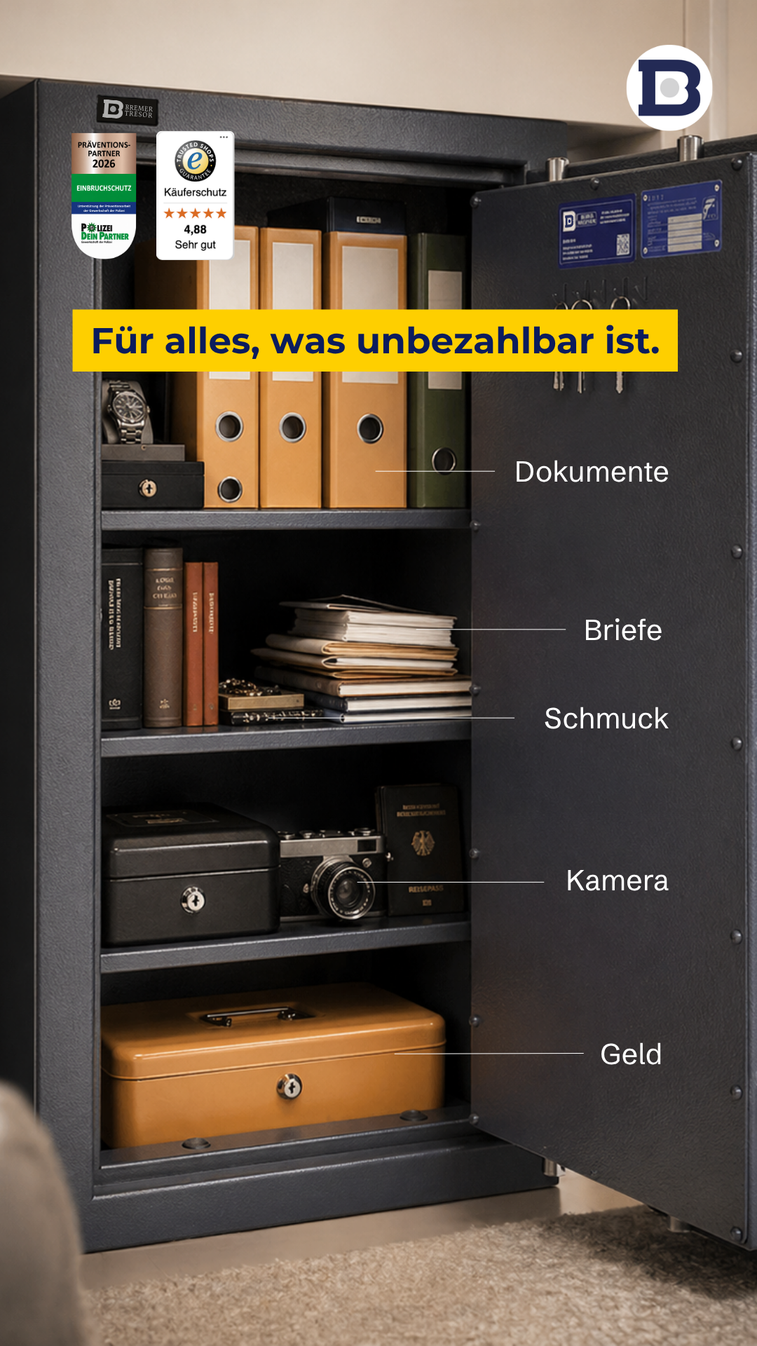 Bremer Tresor GmbH Facebook ad from May 22, 2026