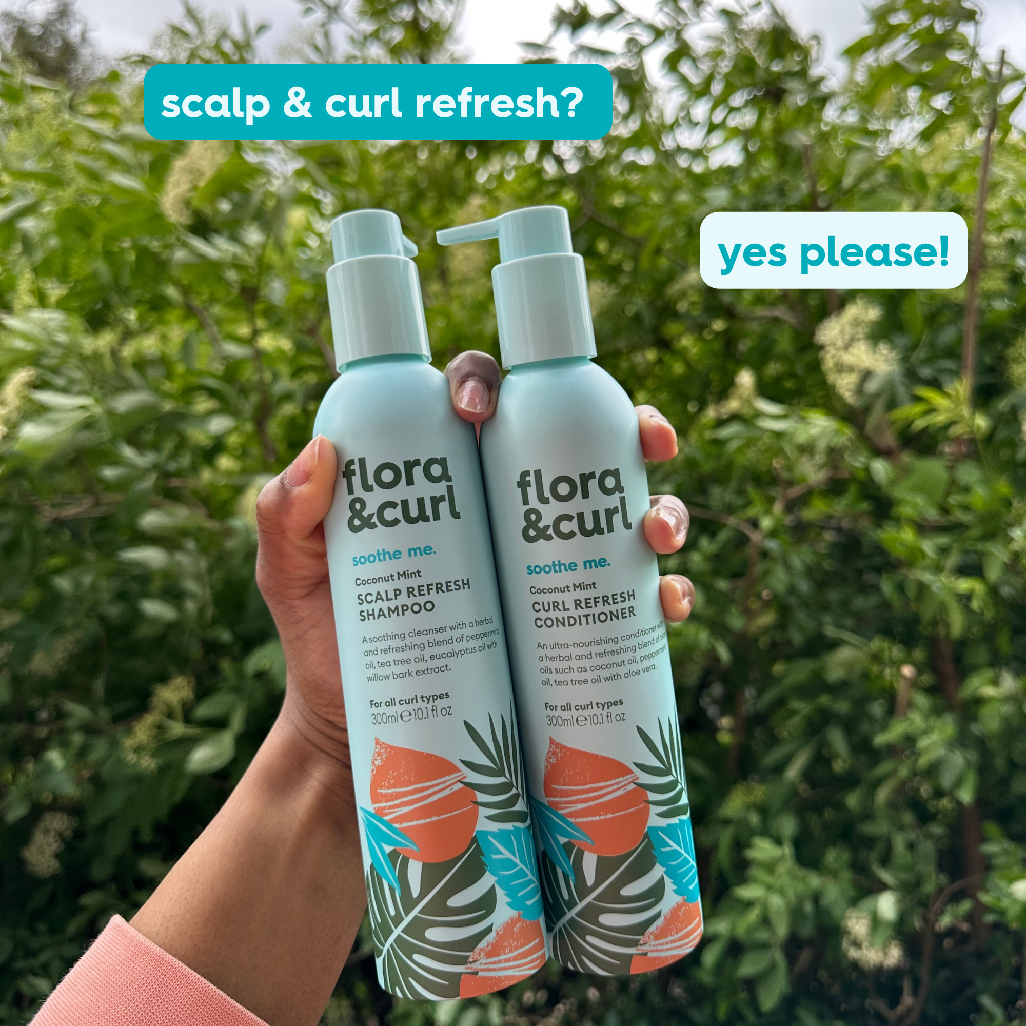 Flora & Curl Haircare Facebook ad