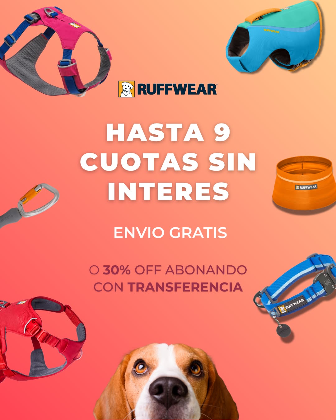 Ruffwear Argentina Facebook ad from Feb 7, 2026