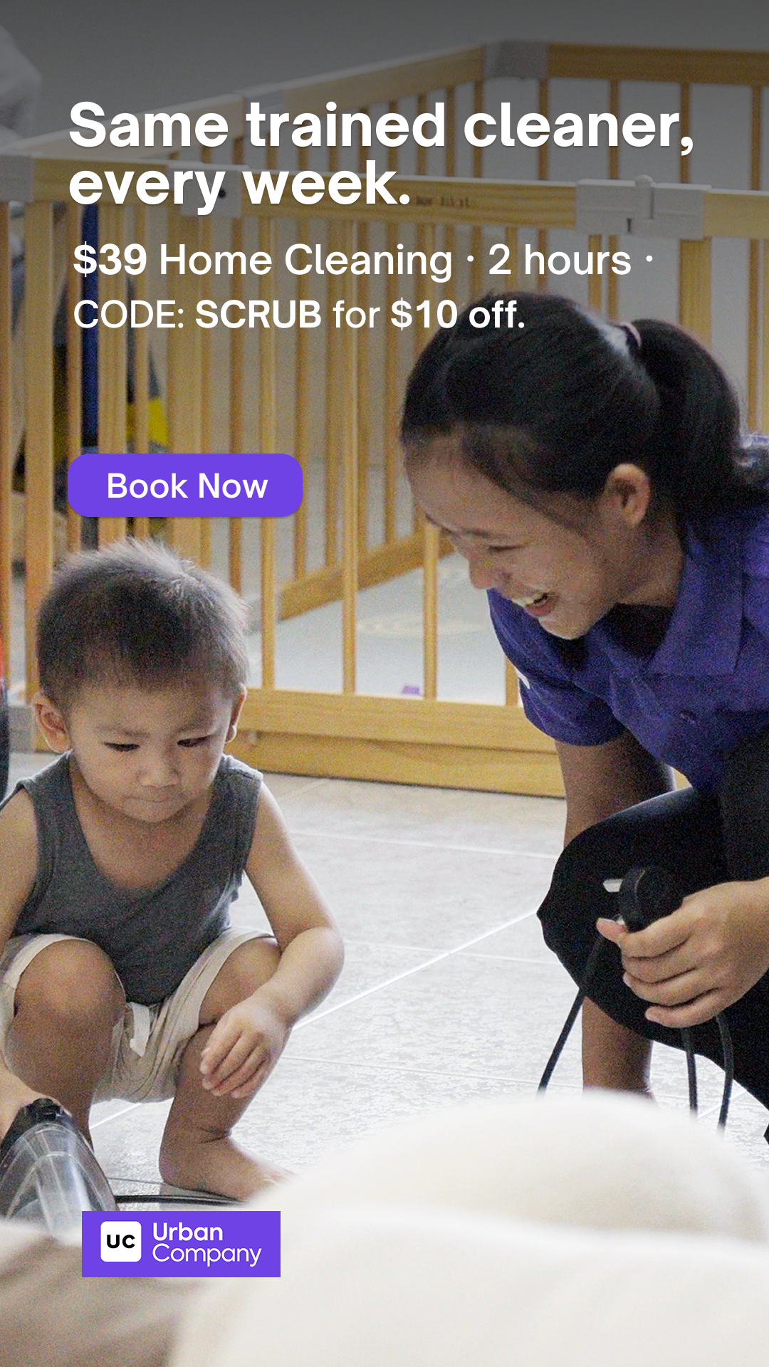 Urban Company Singapore Facebook ad