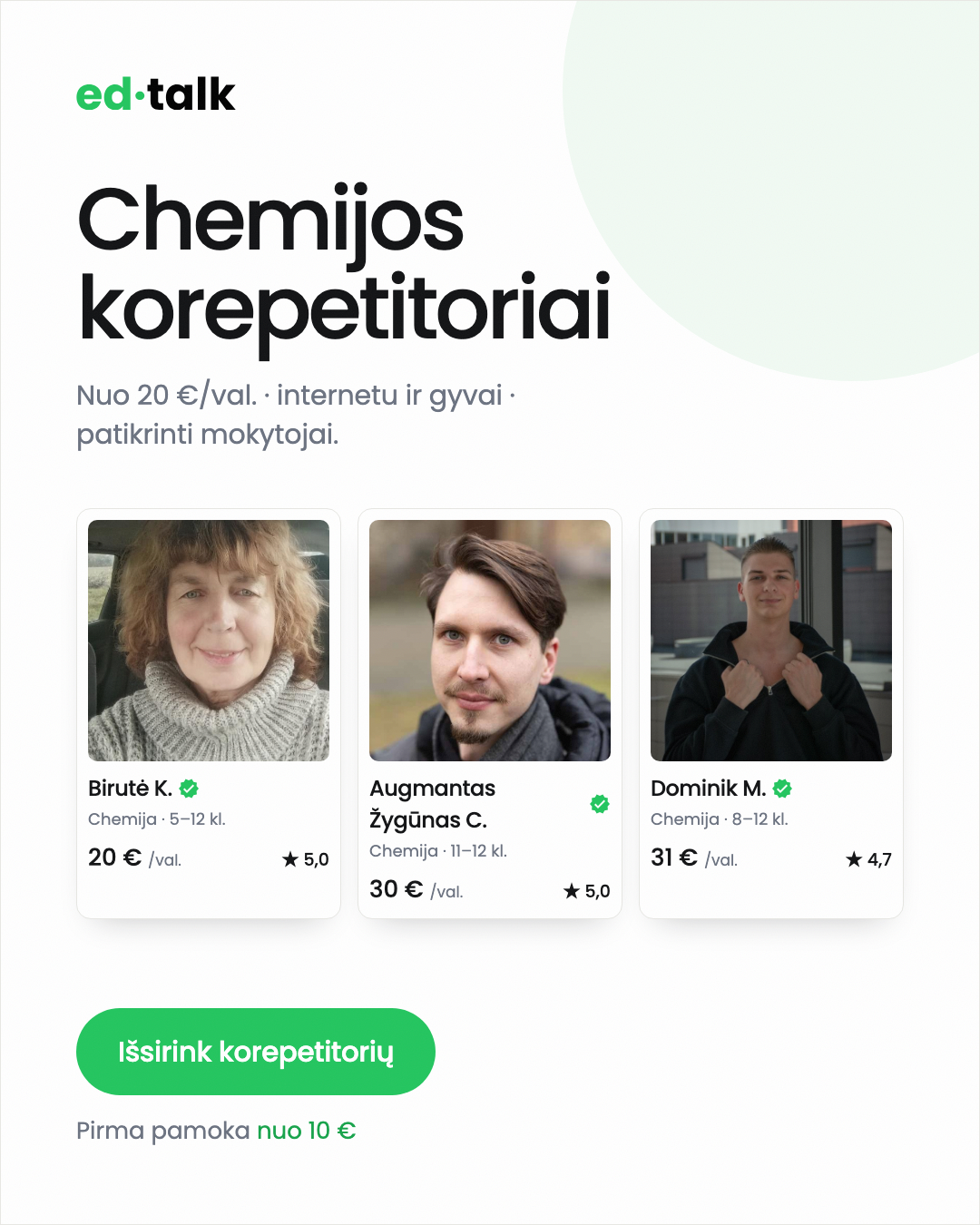 Edtalk korepetitoriai Facebook ad