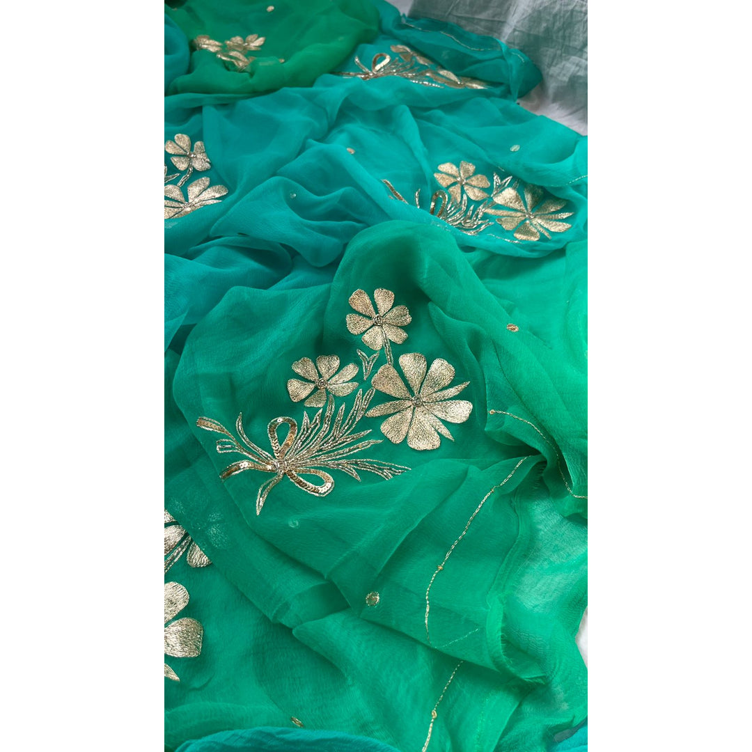 Miraahe Facebook ad: Handcrafted Pure Chiffon Sarees, Festive Special