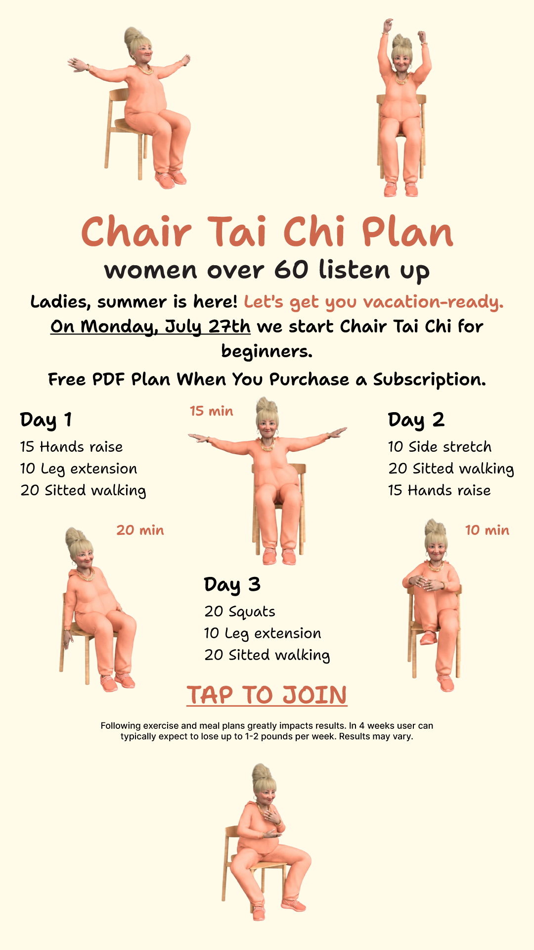 Agata Fitness Facebook ad: Start Chair Tai Chi