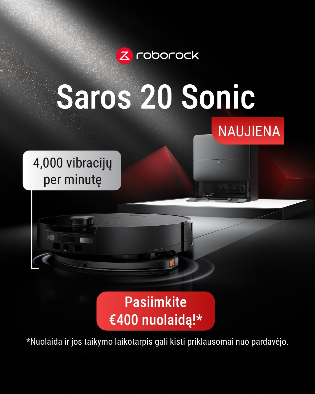 Roborock Lietuva Facebook ad: Galinga trauka ir vibruojanti šluostė viename - Roborock…