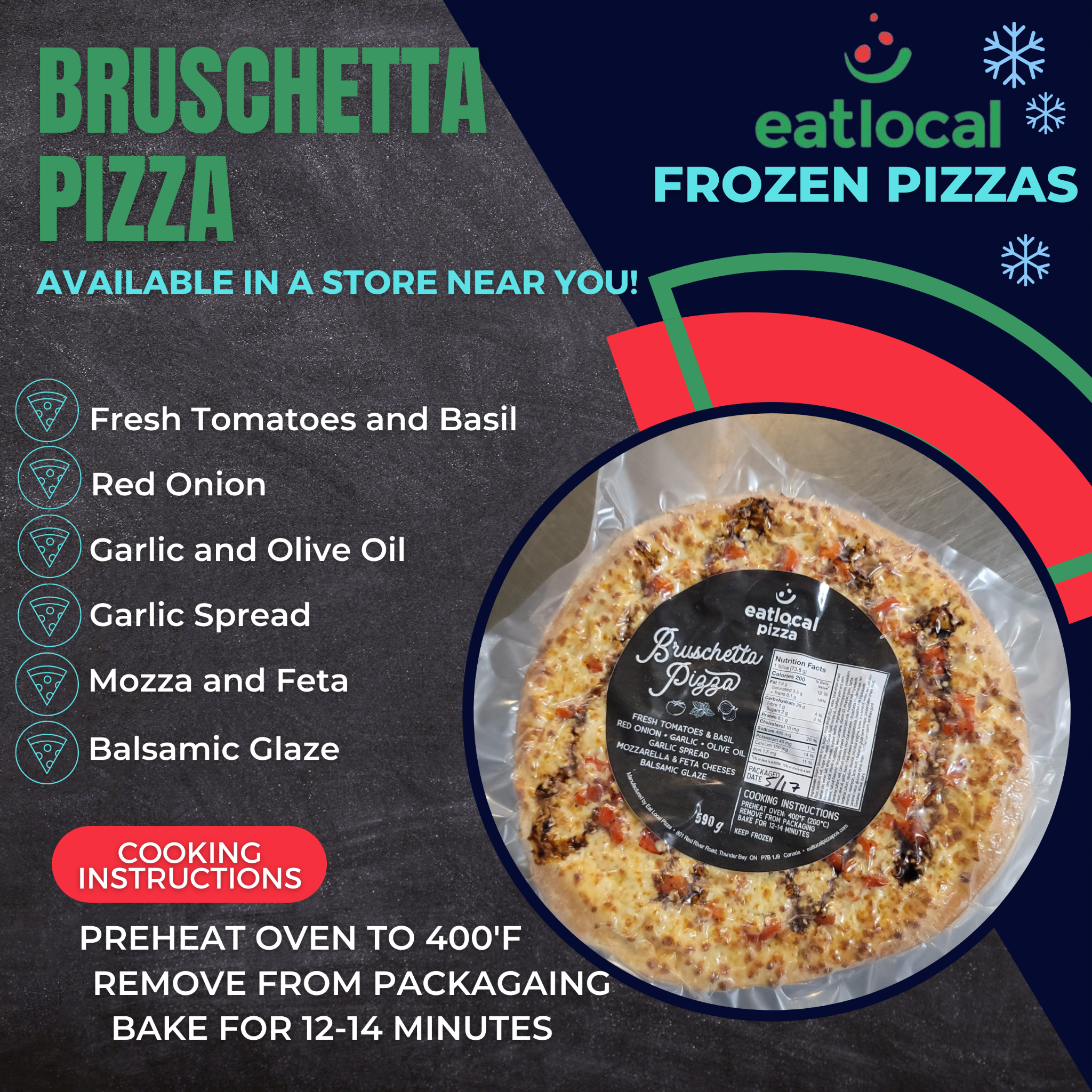 Eat Local Pizza Facebook ad: You can now buy our frozen pizzas from…