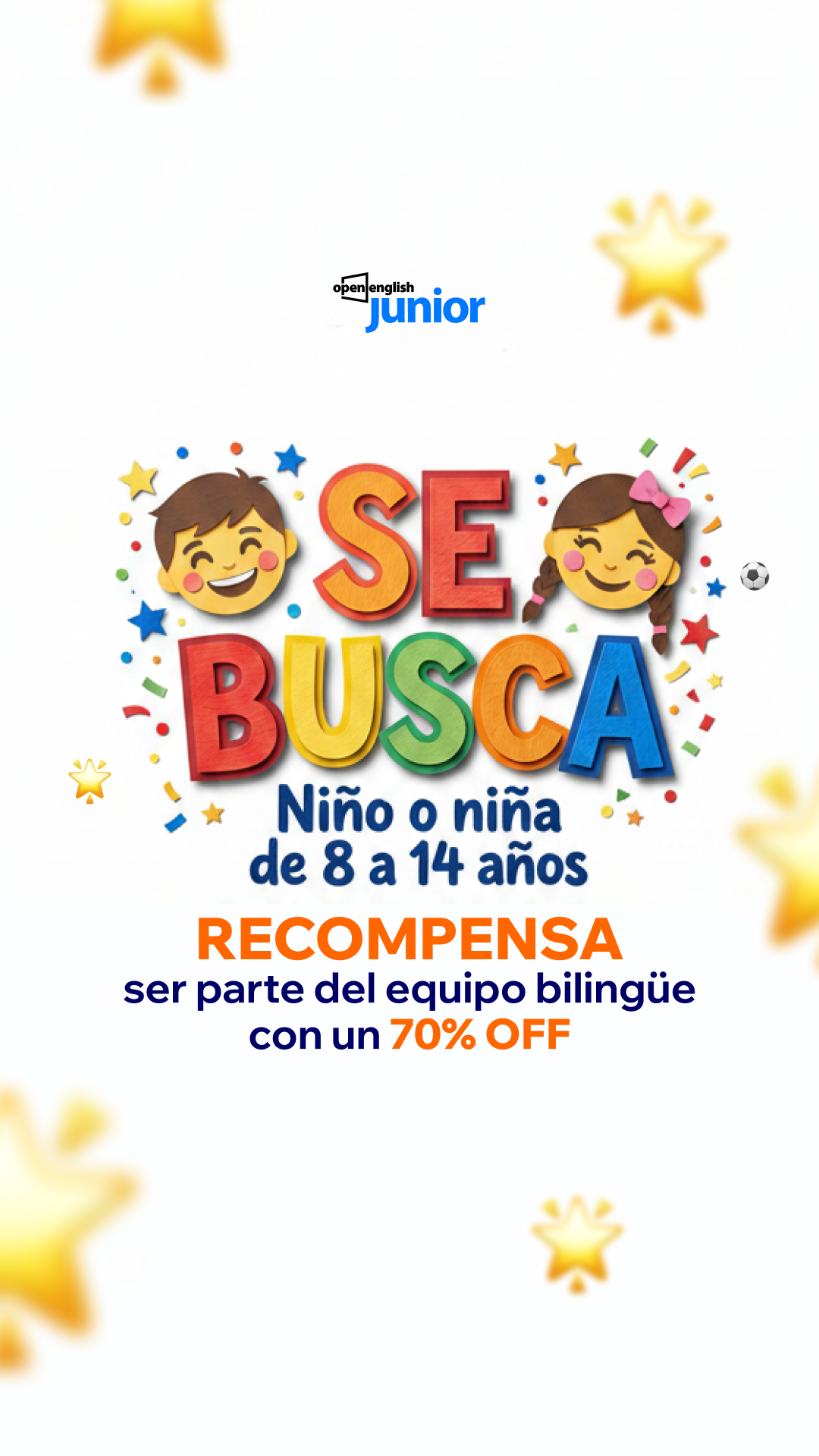 Open English Junior Facebook ad