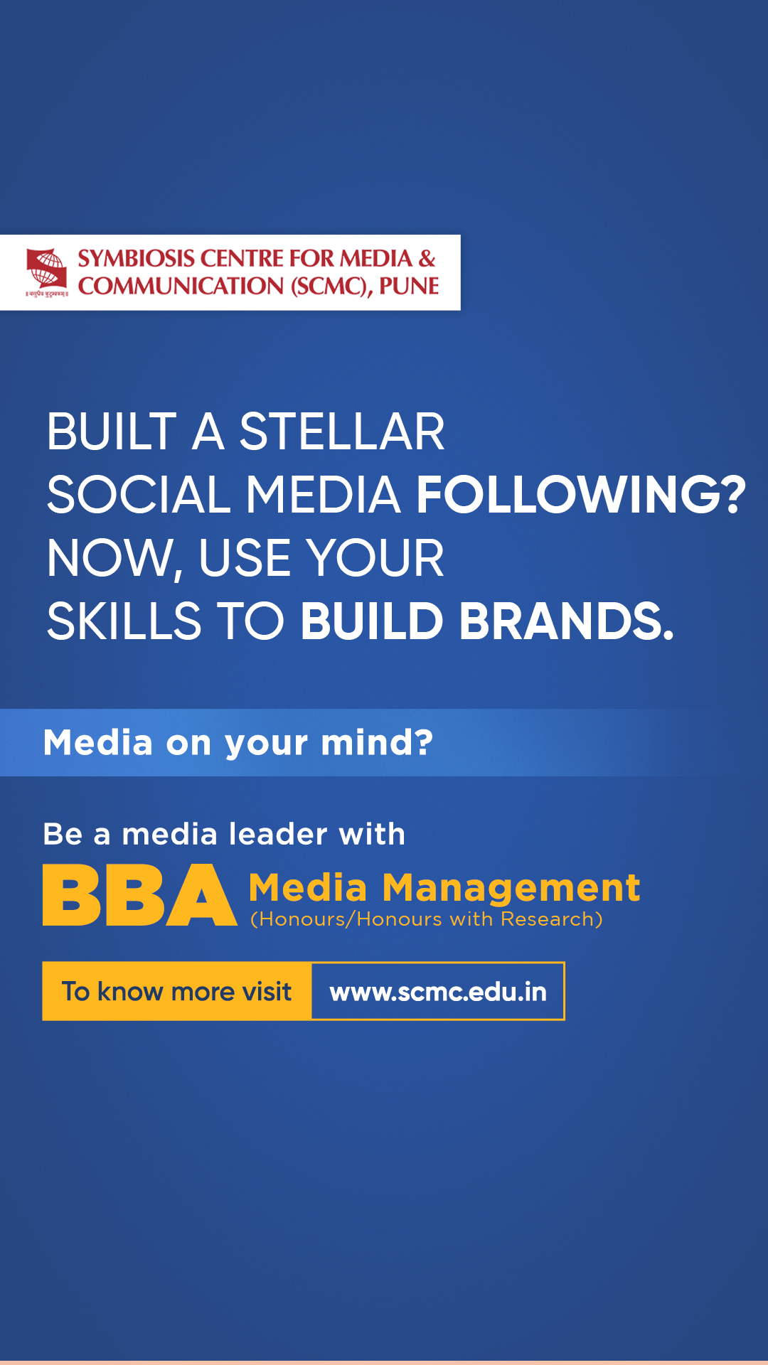 Symbiosis Center for Media & Communication Facebook ad from Jan 6, 2026