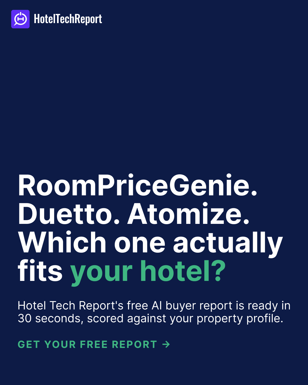 Hotel Tech Report Facebook ad: RMS Fit Scores for Your Property