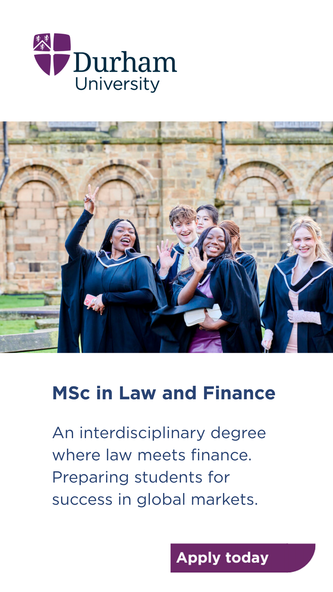 Durham University Facebook ad from Jul 1, 2026