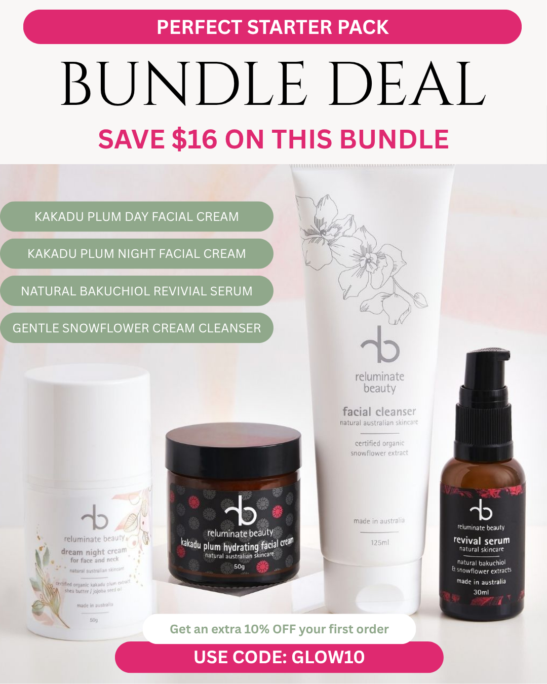 Reluminate beauty Facebook ad