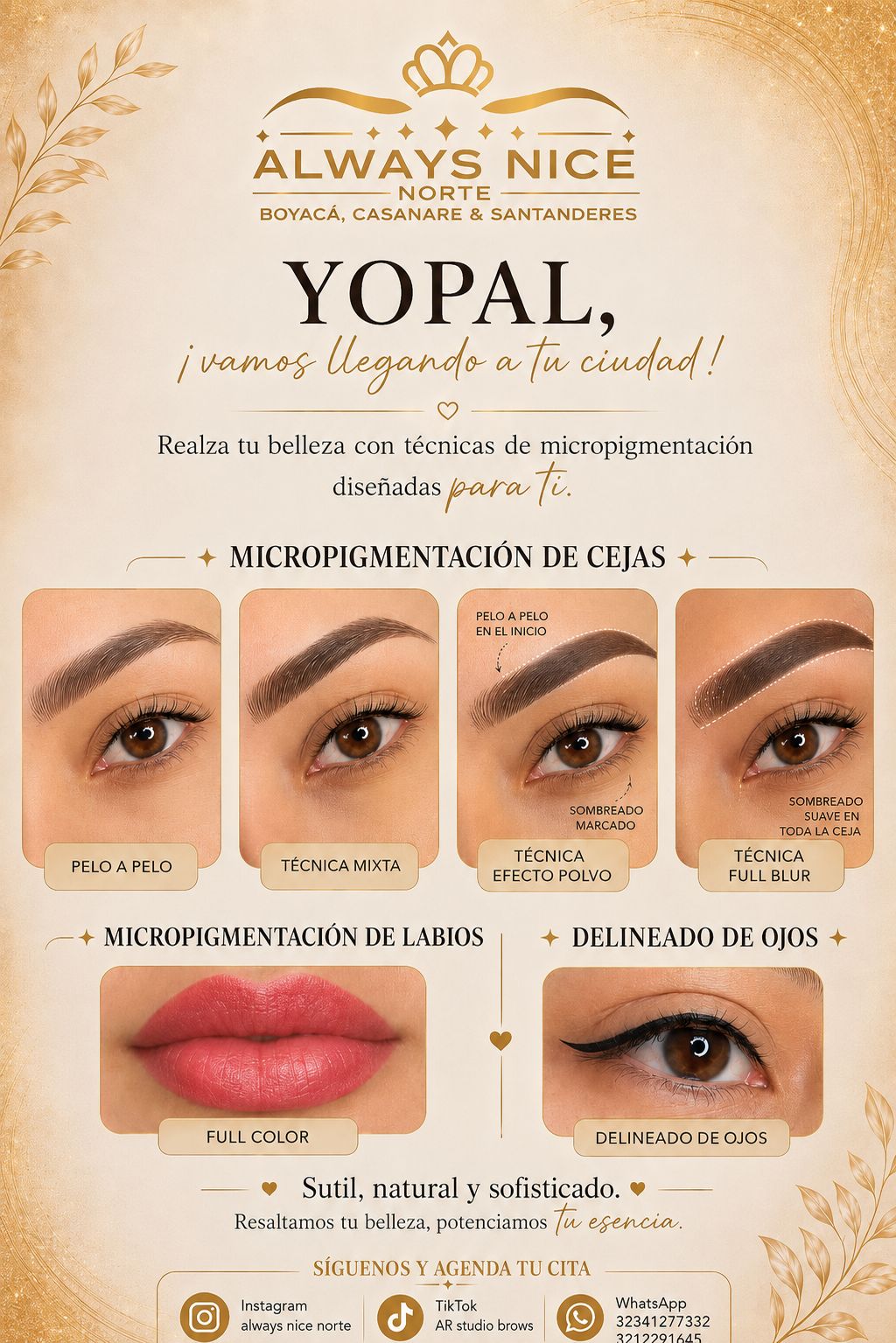 Always Nice cejas norte Facebook ad: Haz clic y transforma tu mirada!