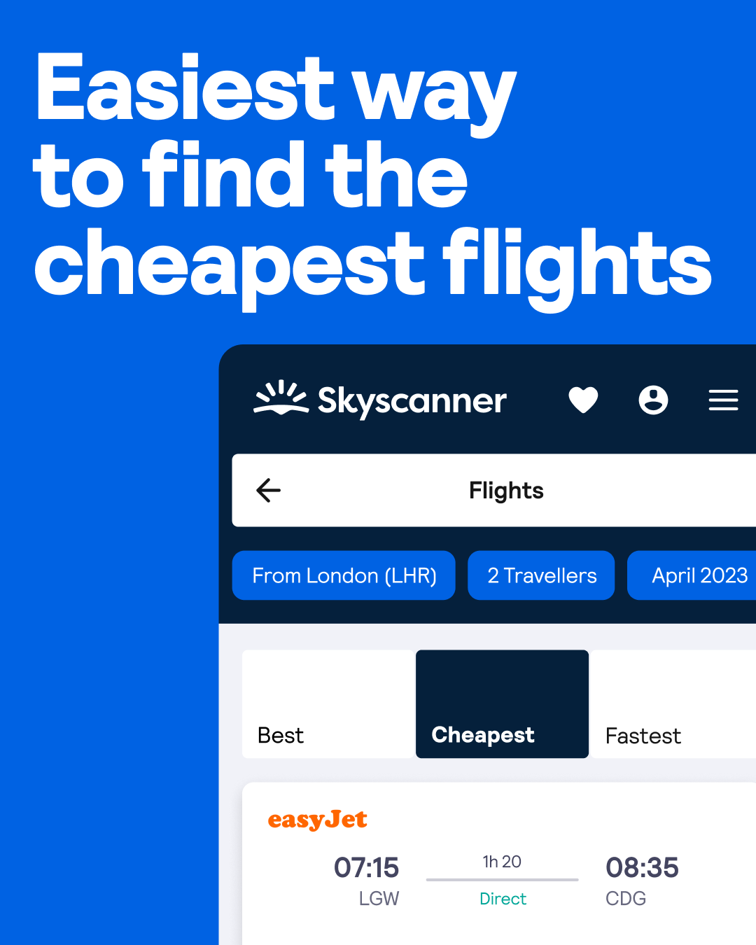 Skyscanner Facebook ad: Flights, hotels and car hire - all in one app