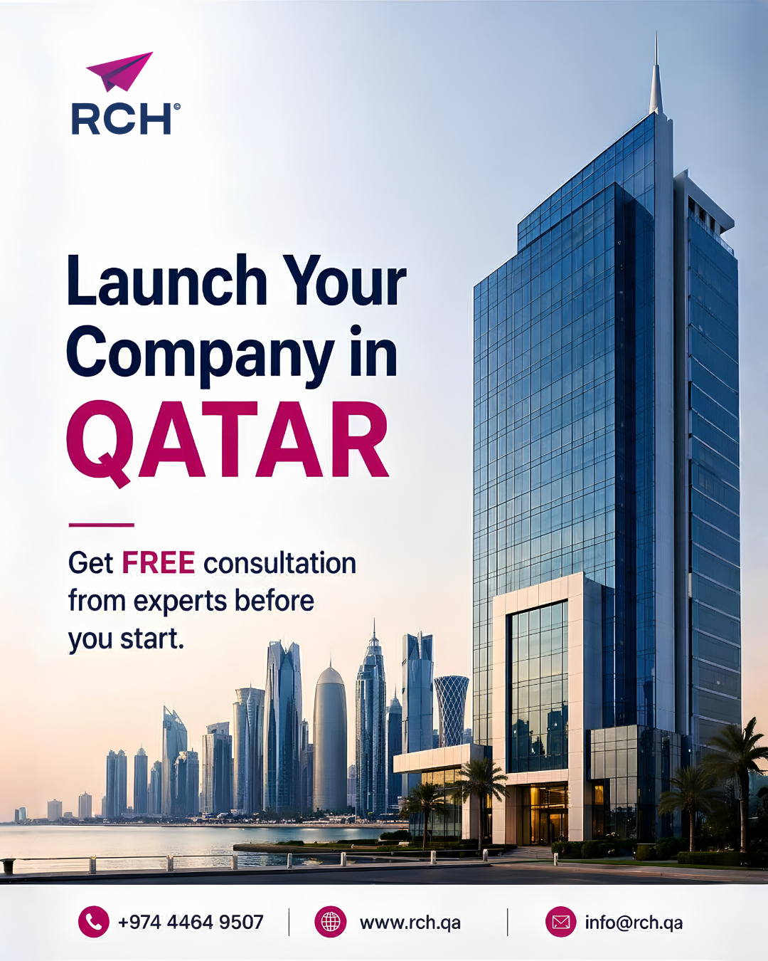 RCH - PRO Services & Company Formation Facebook ad: Start a Company in Qatar