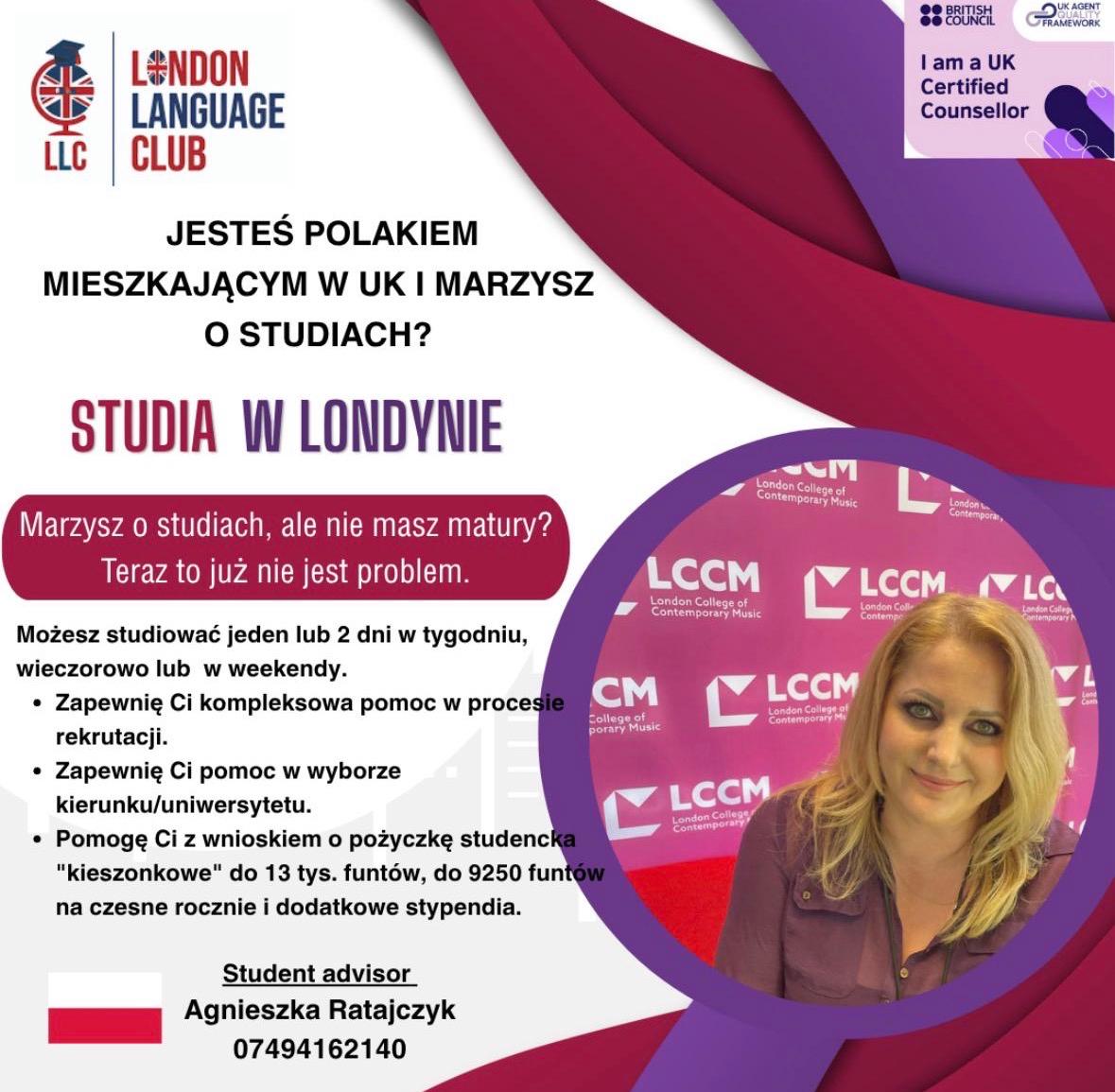 Studia w Londynie Facebook ad: Myślisz o studiach w UK?