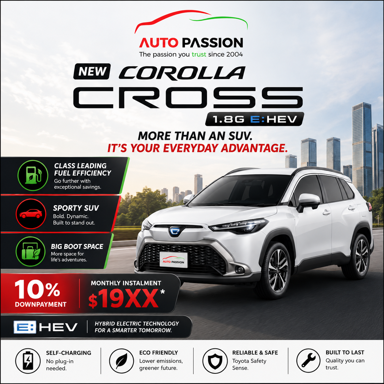 Auto Passion Pte Ltd Facebook ad: Extensive 10 Years Warranty + 10 Years Servicing!