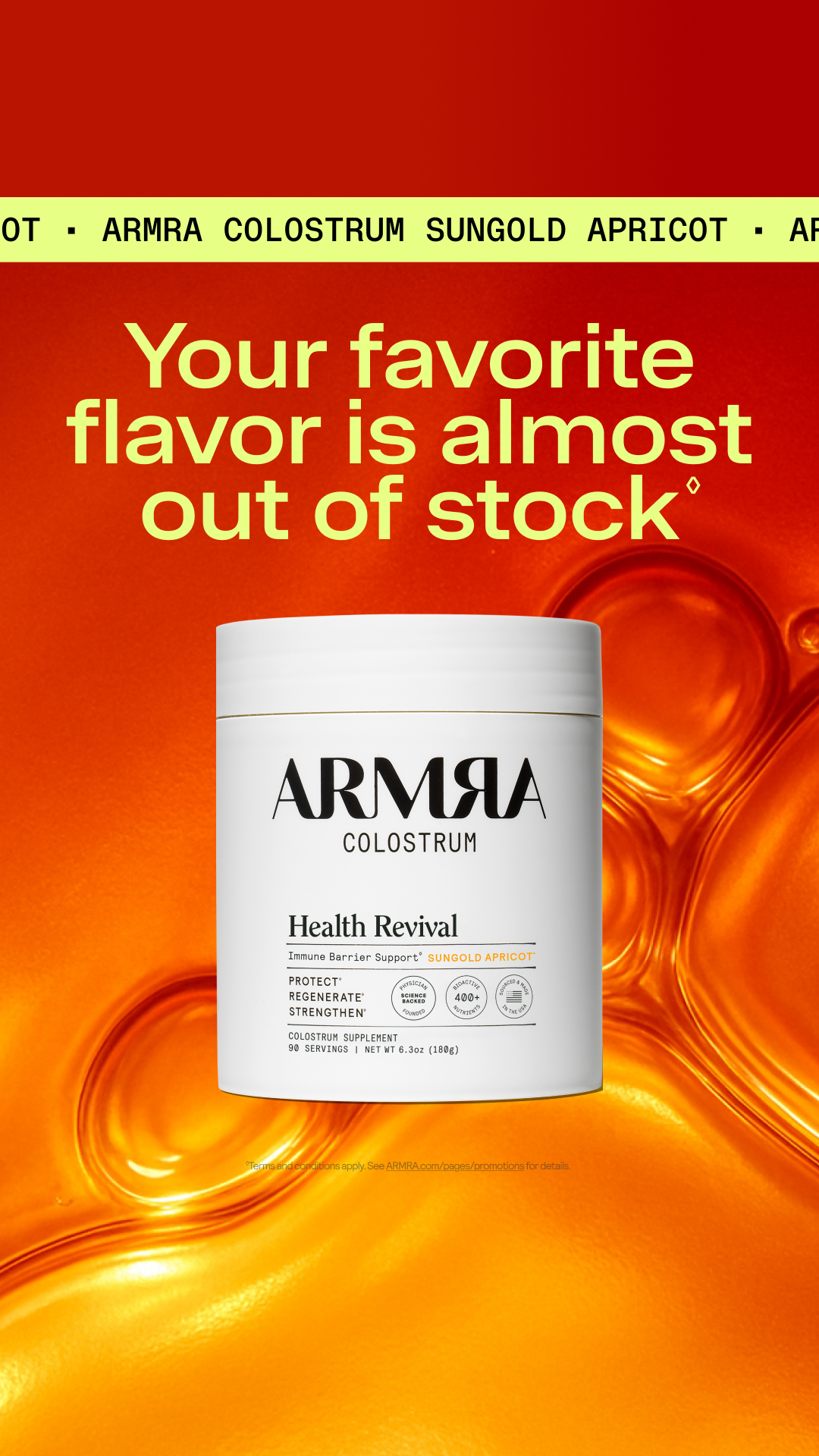 ARMRA Facebook ad