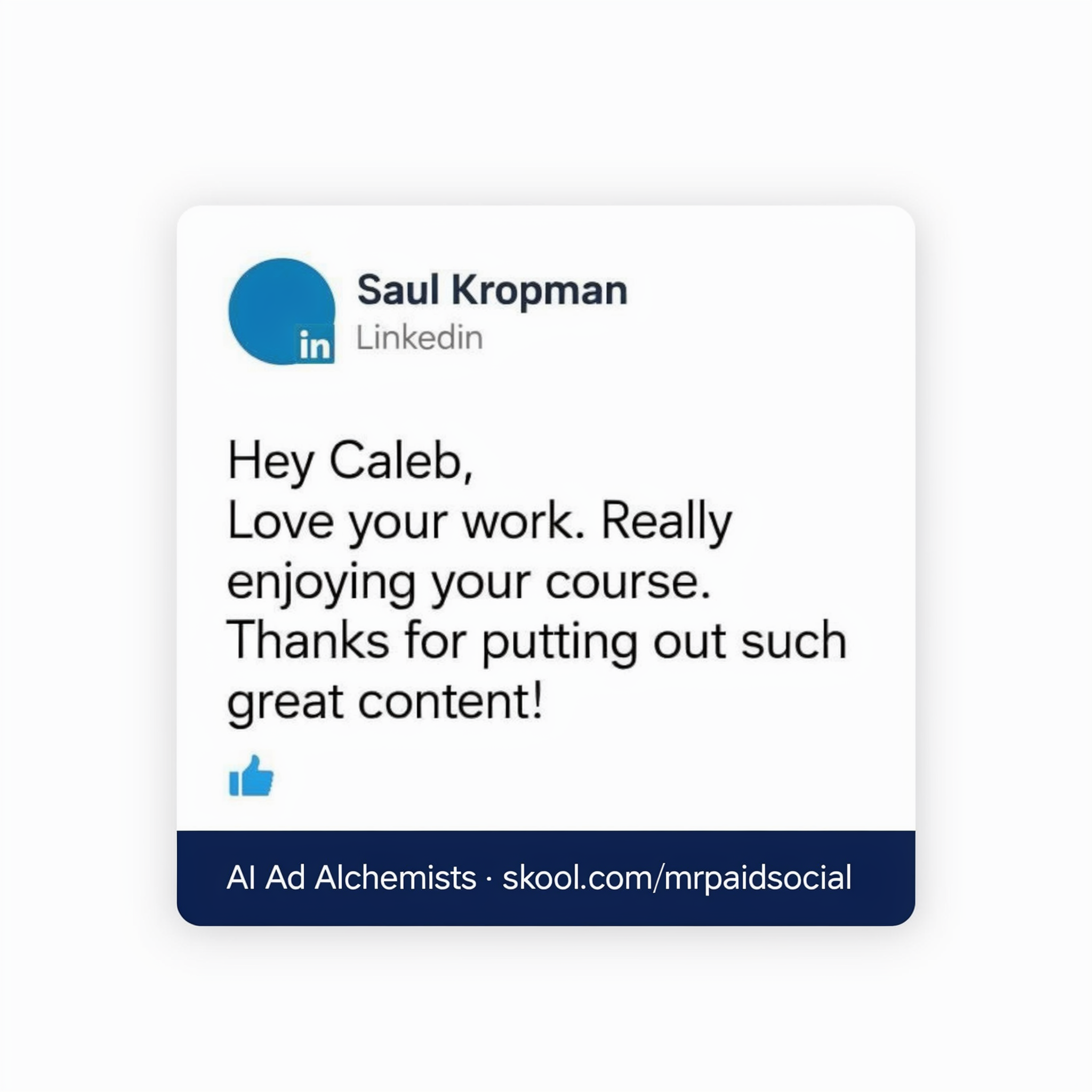 Mr. Paid Social Facebook ad