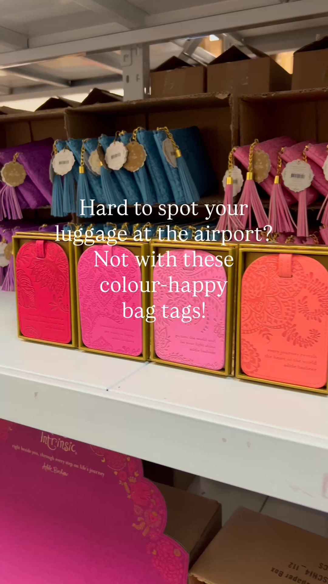 Intrinsic Facebook ad: Colourful Luggage Tags