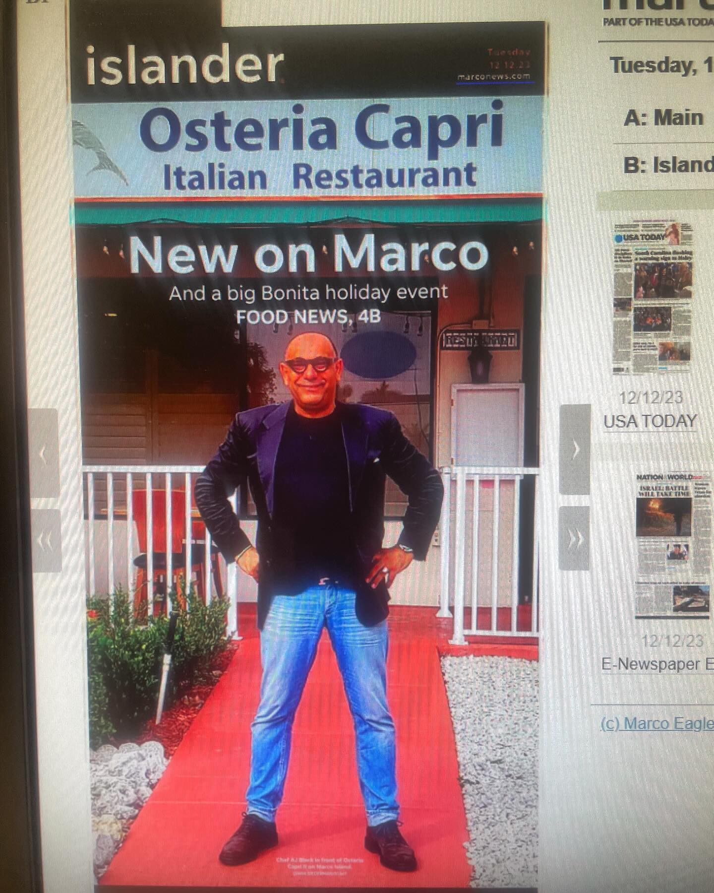Osteria capri Facebook ad from Dec 15, 2023