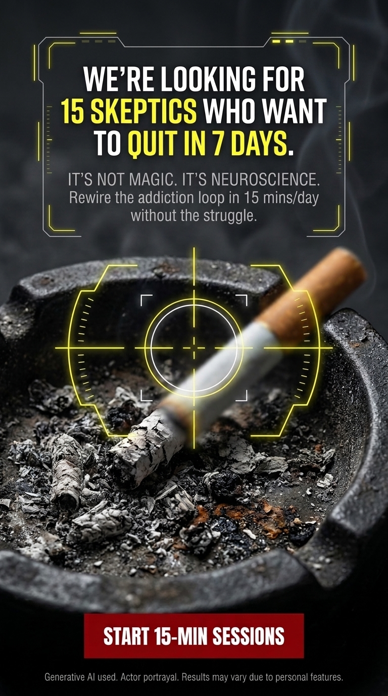 Hypnosis to Stop Smoking Facebook ad