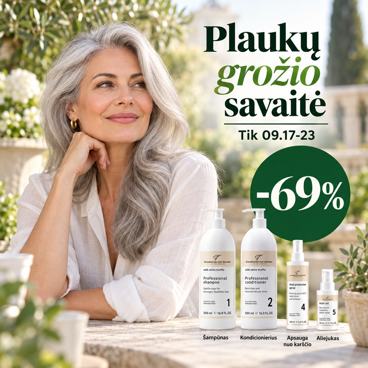 Derma DNA Lietuva Facebook ad: Dovanok savo plaukams šilko pojūtį