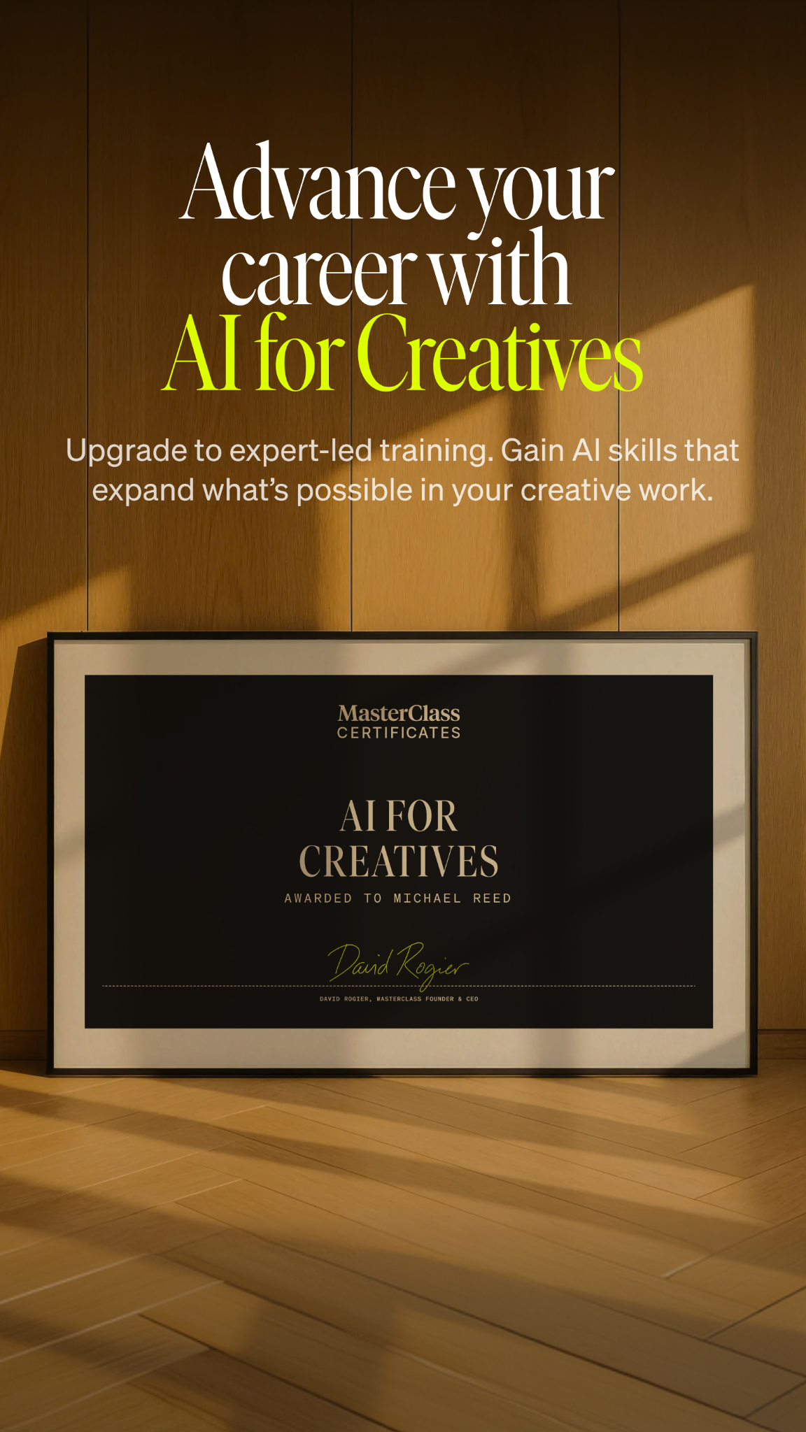 MasterClass Facebook ad