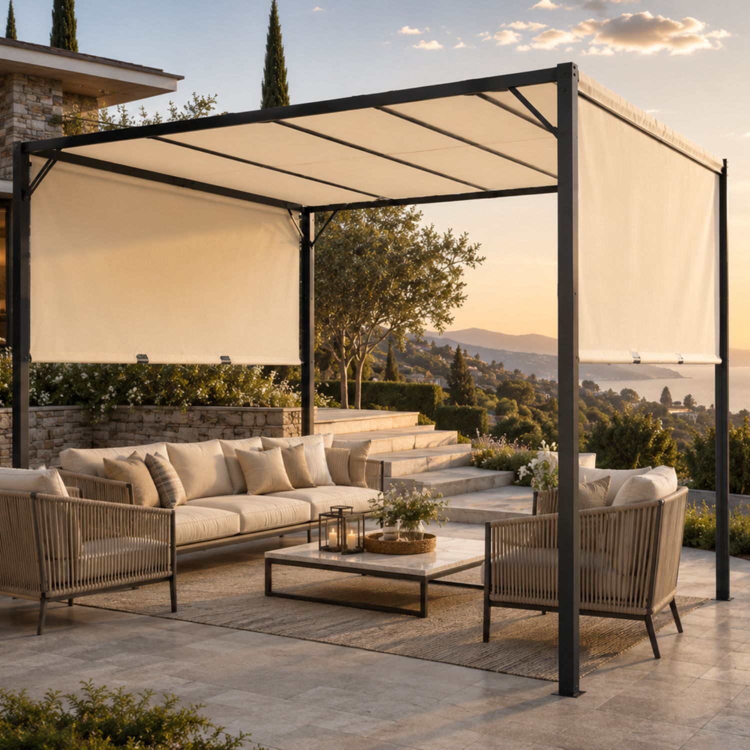 Pergolux Facebook ad: Whether you have a sprawling garden or a…