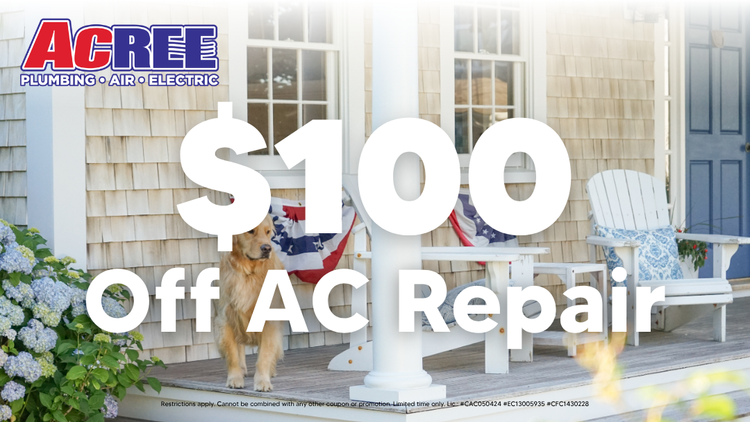 Acree Plumbing, Air & Electric Facebook ad: Same Day AC Repair