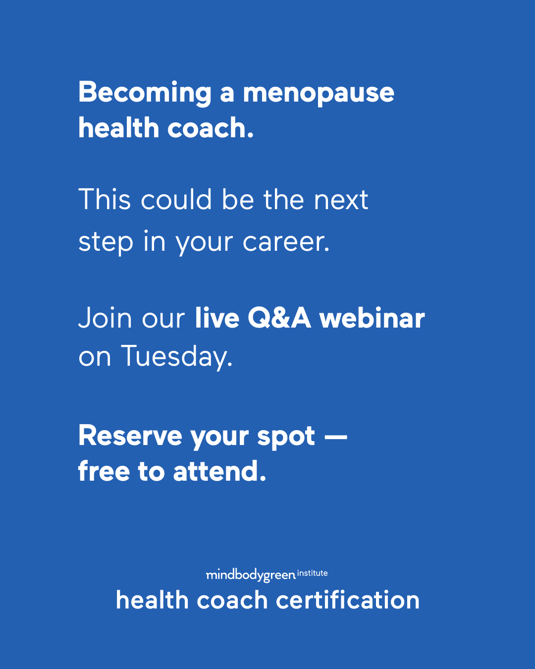 mindbodygreen Institute Facebook ad