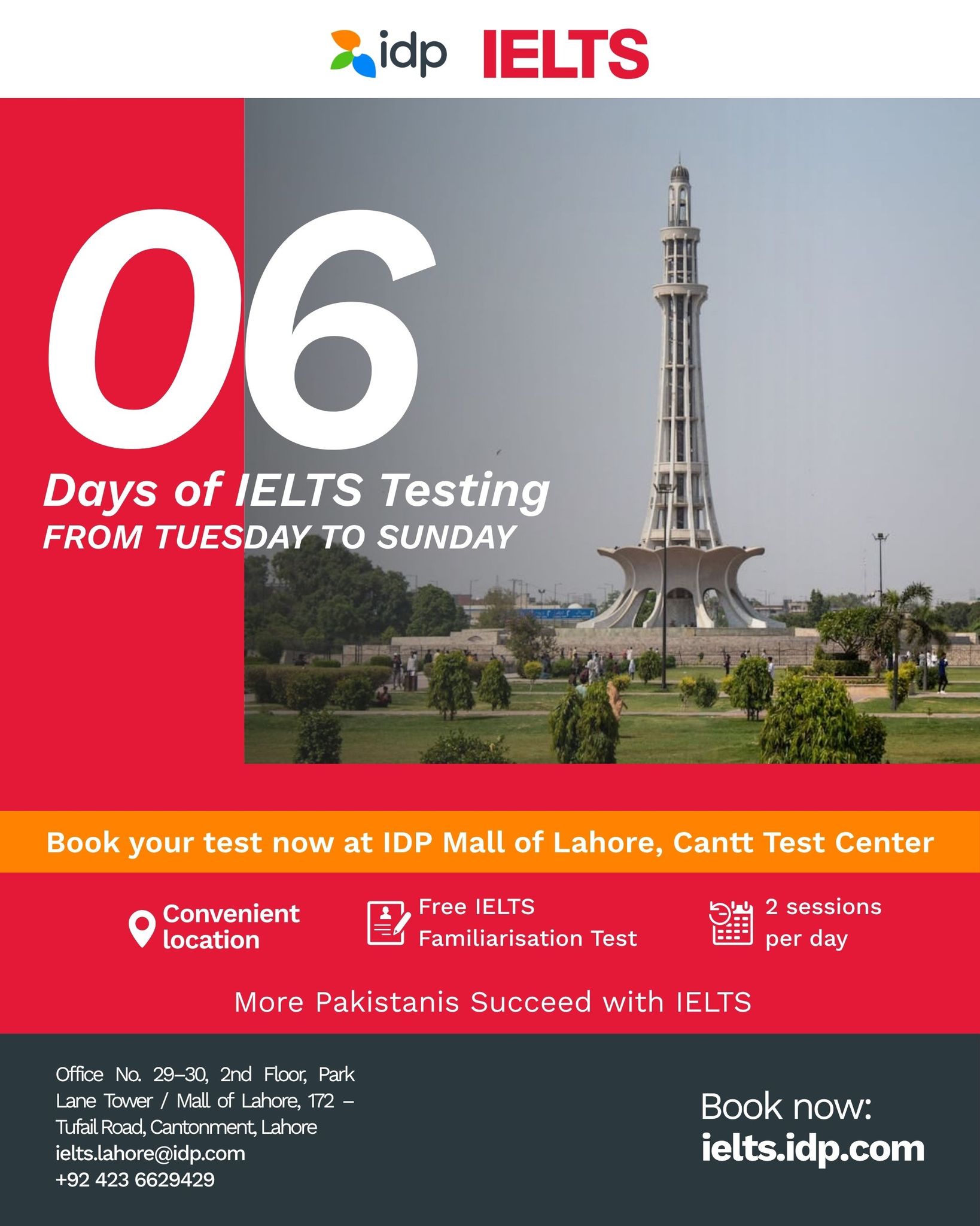 IELTS Essentials from IDP Facebook ad: Take the Next Step Towards Your Future.