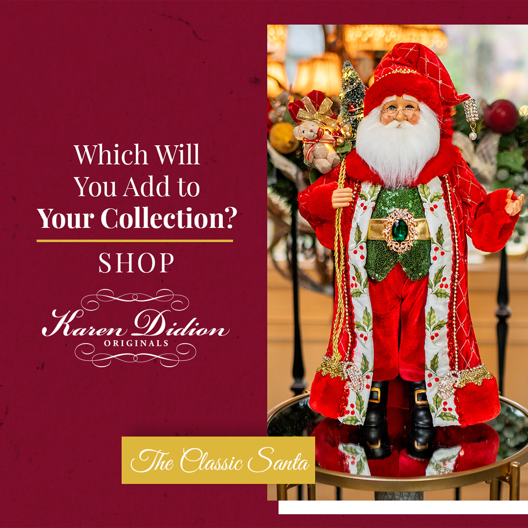 Karen Didion Originals Facebook ad: Karen Didion isn’t just Santa’s-it’s an entire world…
