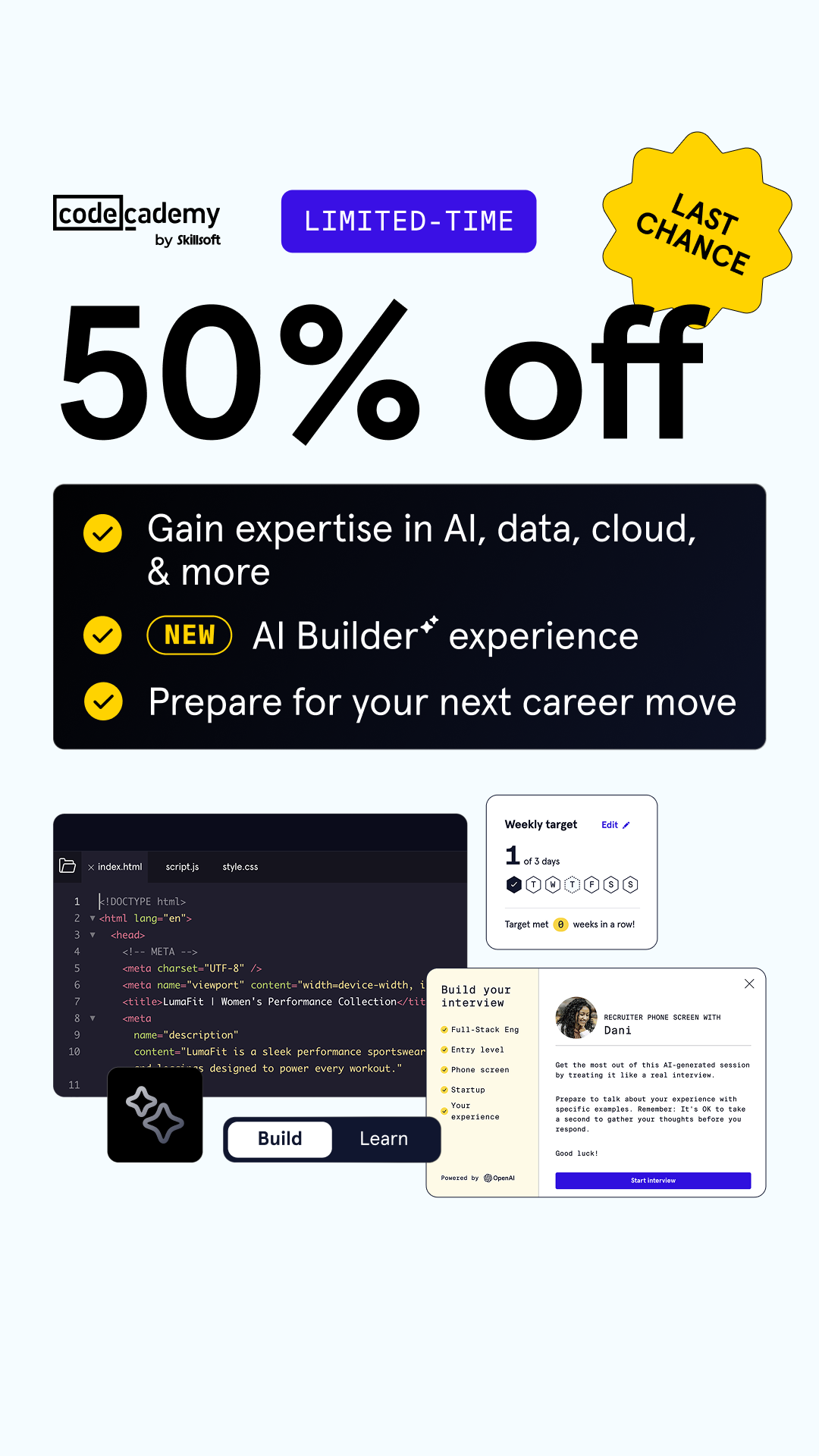 Codecademy Facebook ad