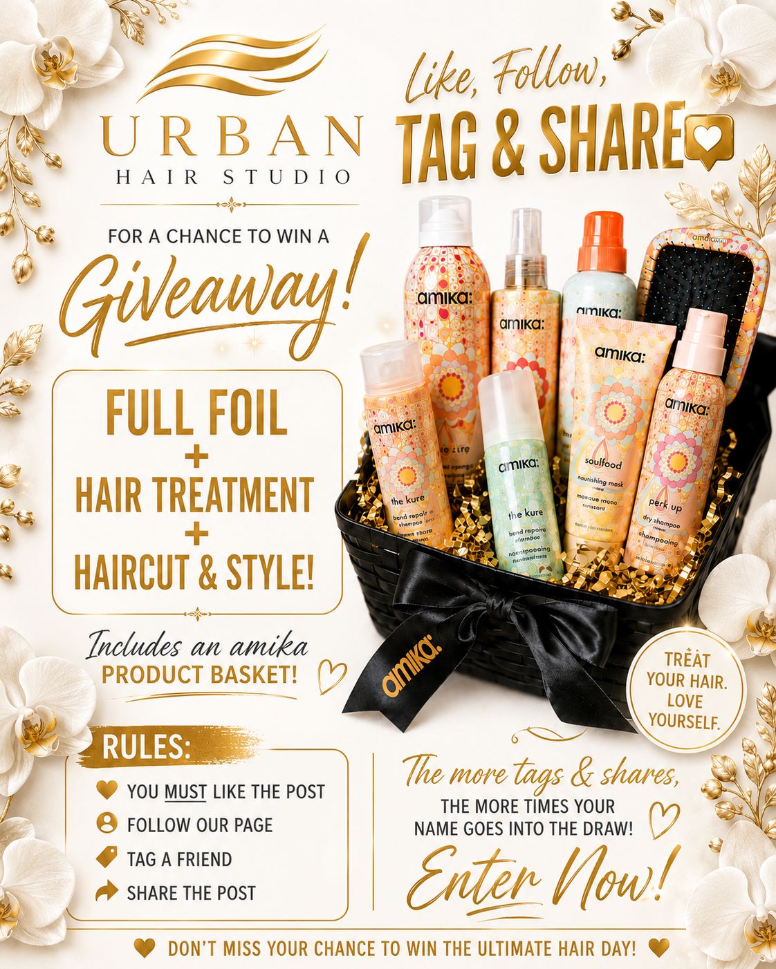 Urban Hair Studio Facebook ad: GIVEAWAY TIME, SARASOTA!