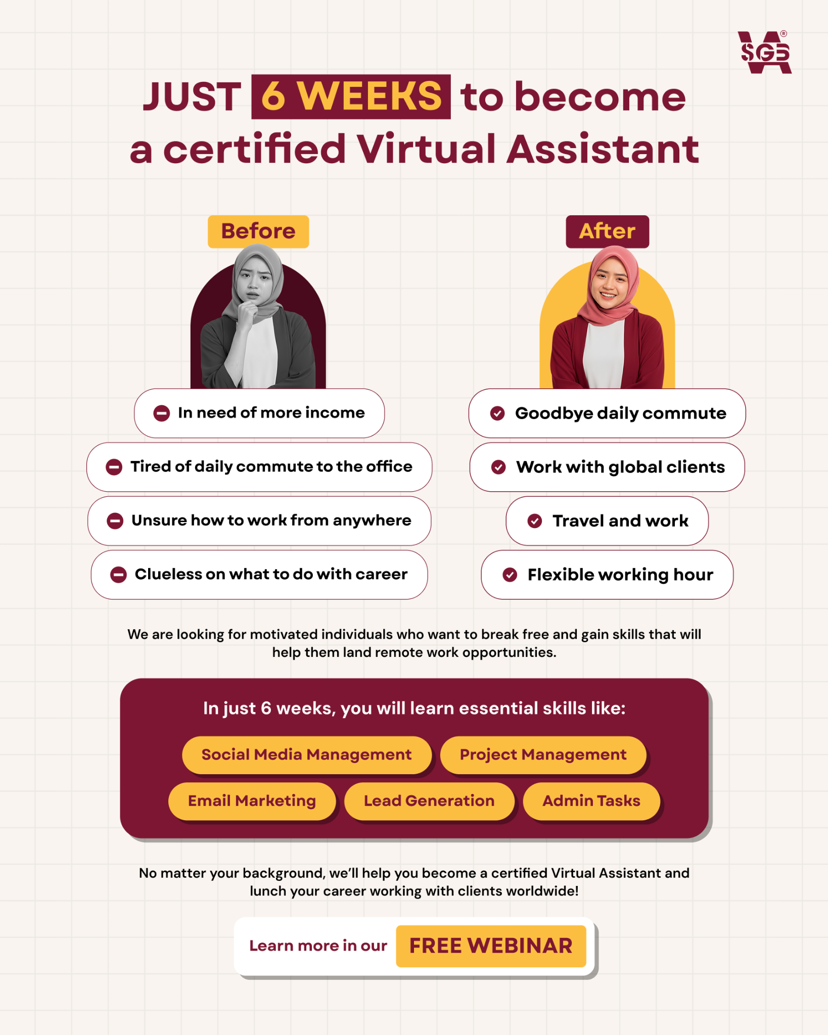 Virtual Assistant SGB Facebook ad