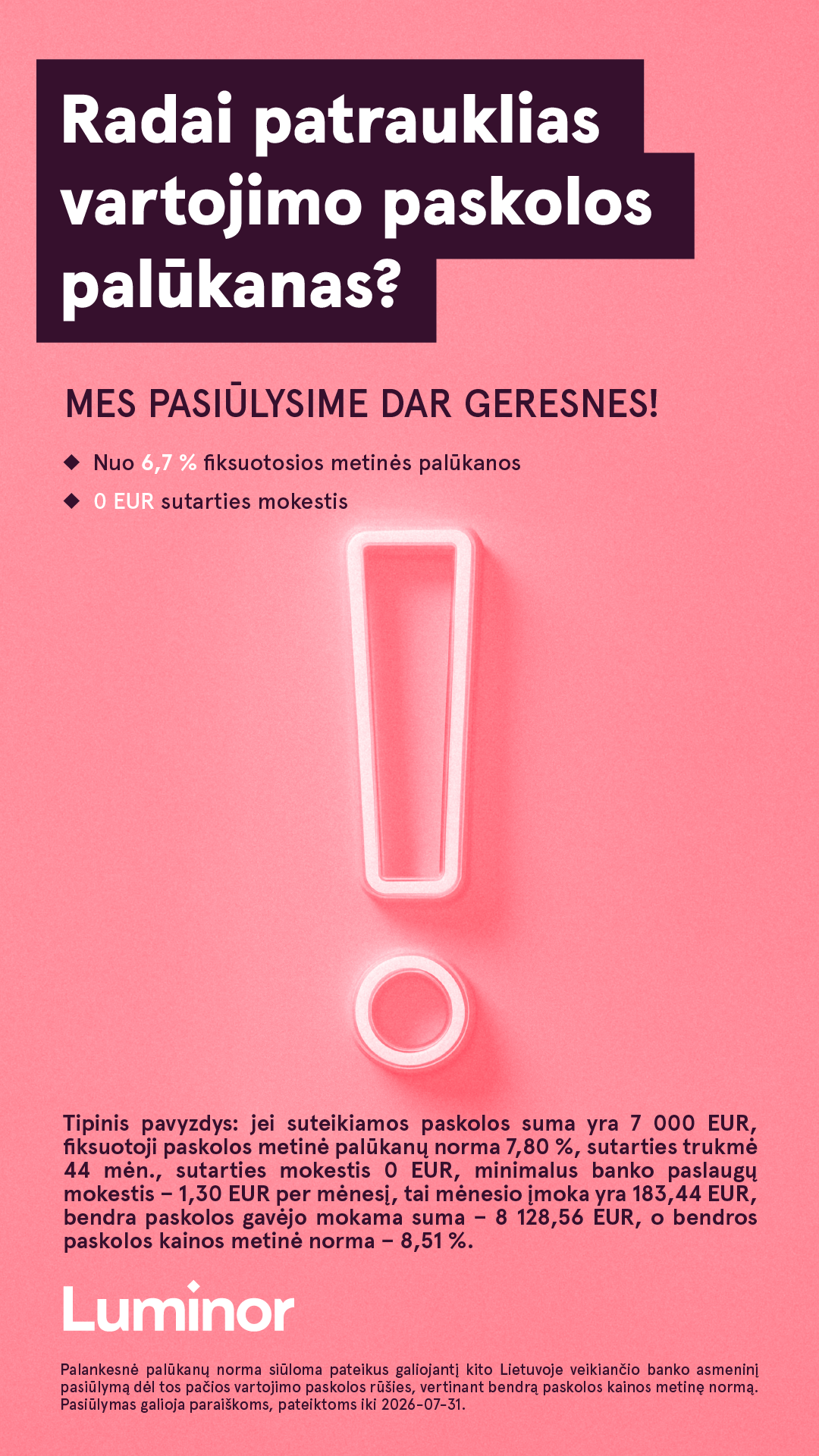 Luminor Lietuva Facebook ad
